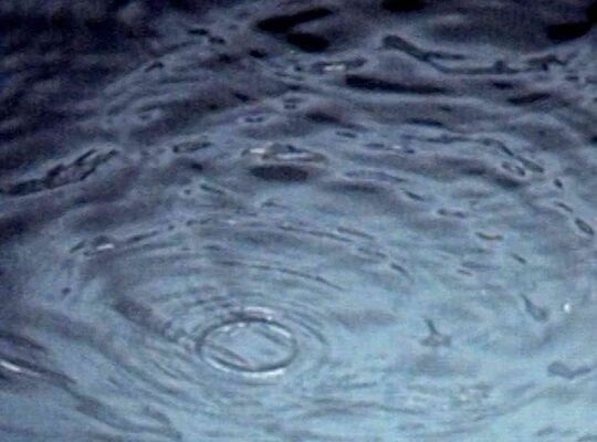 Close-up of rippling blue water seen from above.