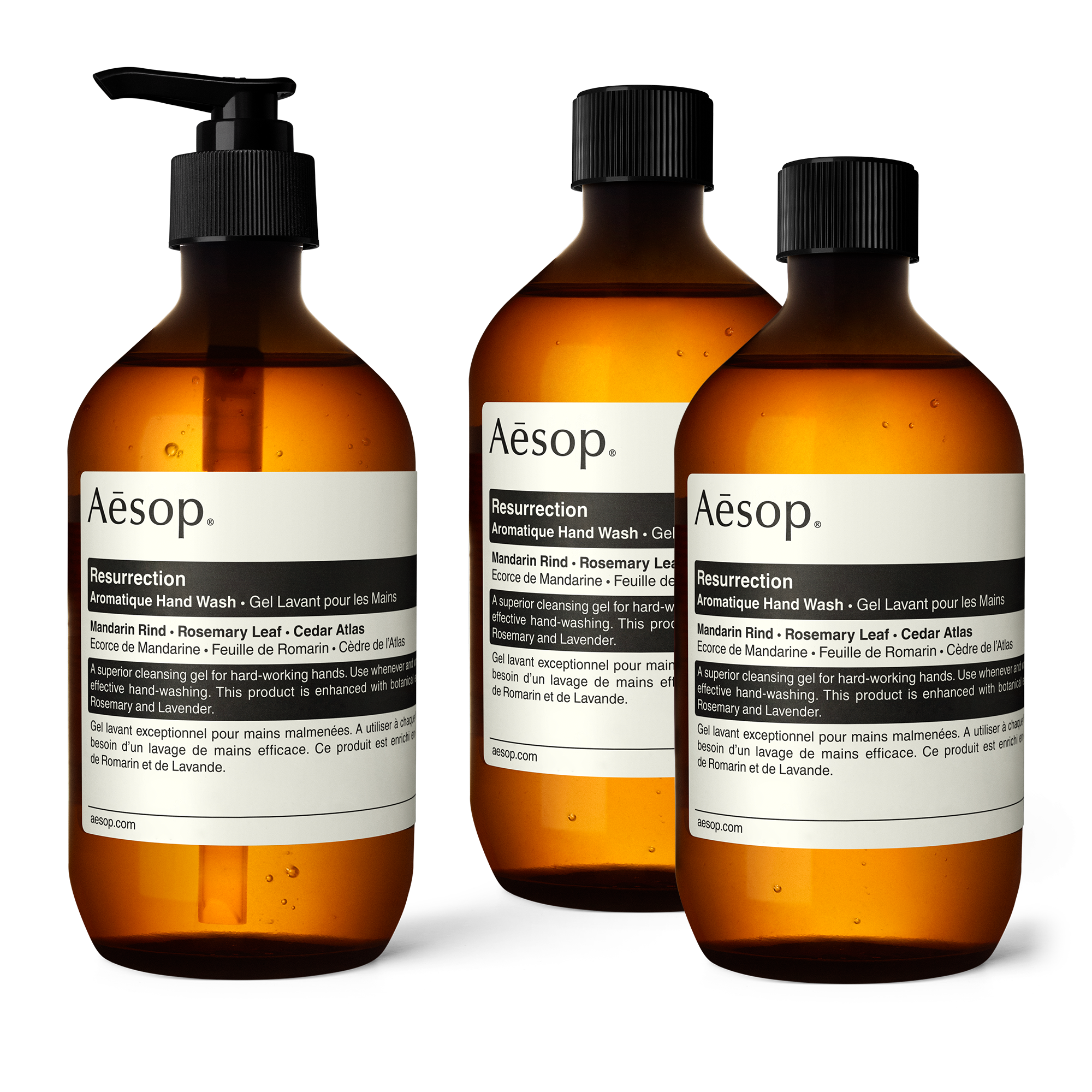 【新品】Aesop Andrum Aromatique Hand Wash Resurrection Aromatique Hand Wash and Two Refills | Aesop