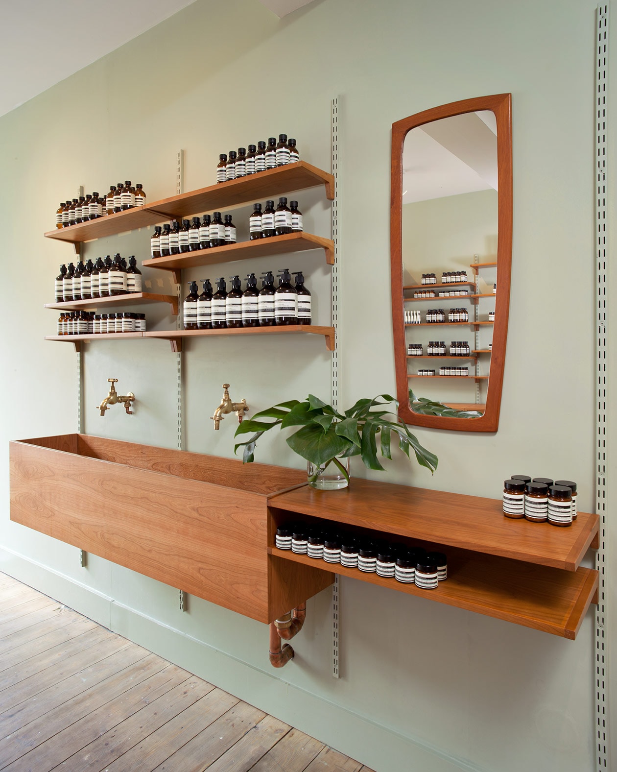 Aesop Broadway Market store shelving