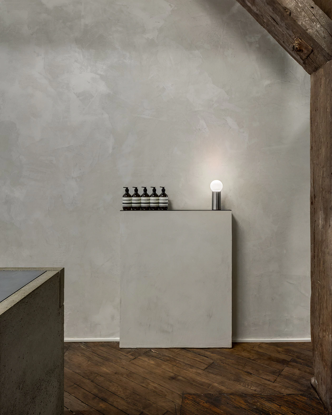 Aesop Williamsburg store interior detail