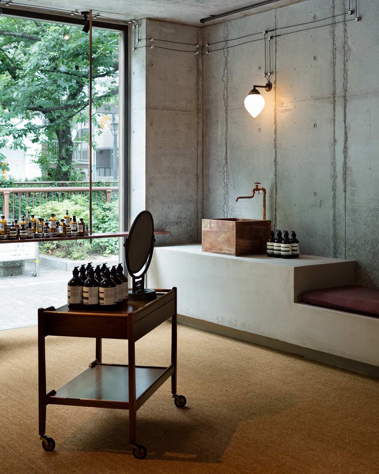 Aesop Tokyo store interior detail