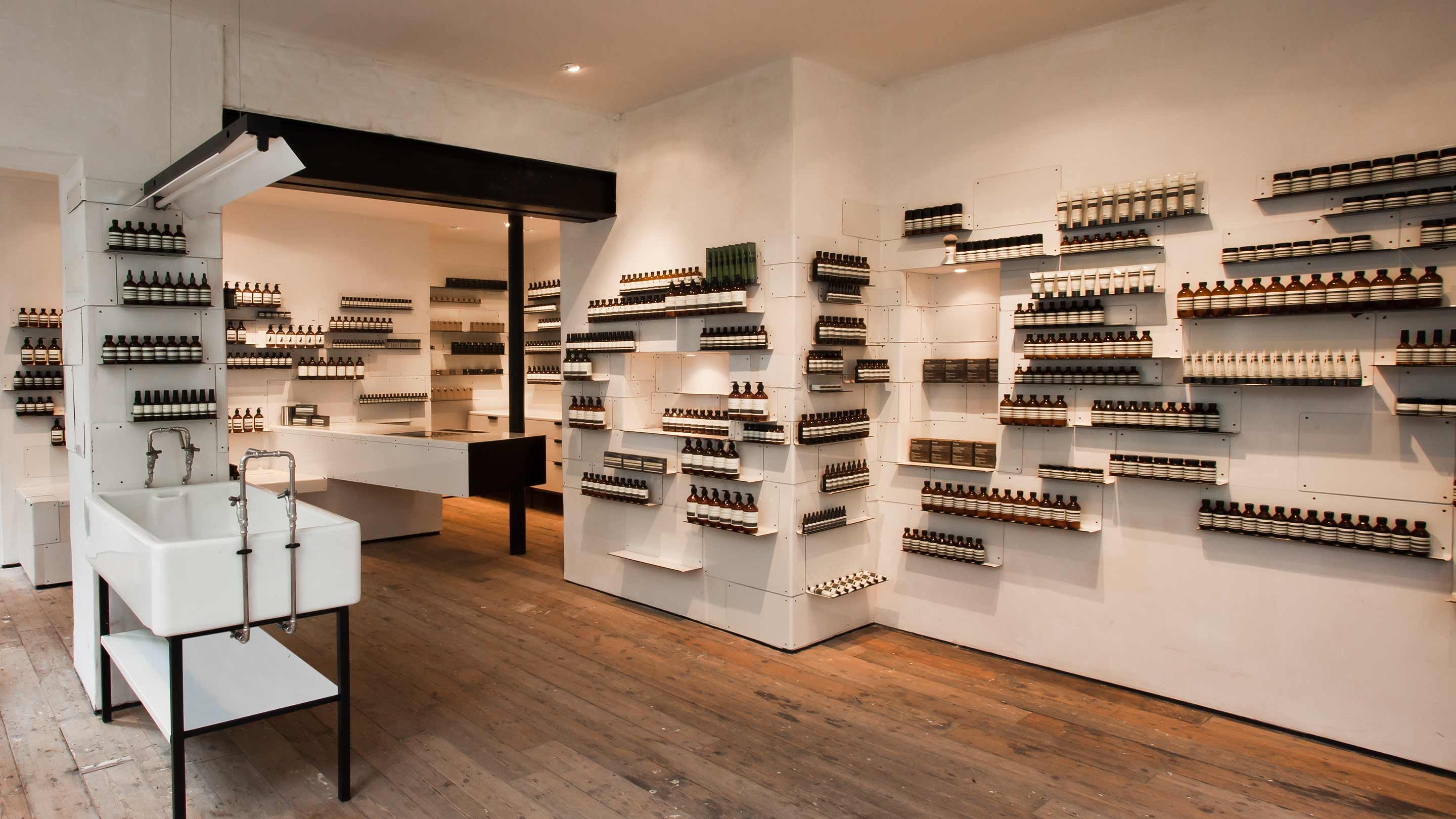 Aesop Soho store interior 