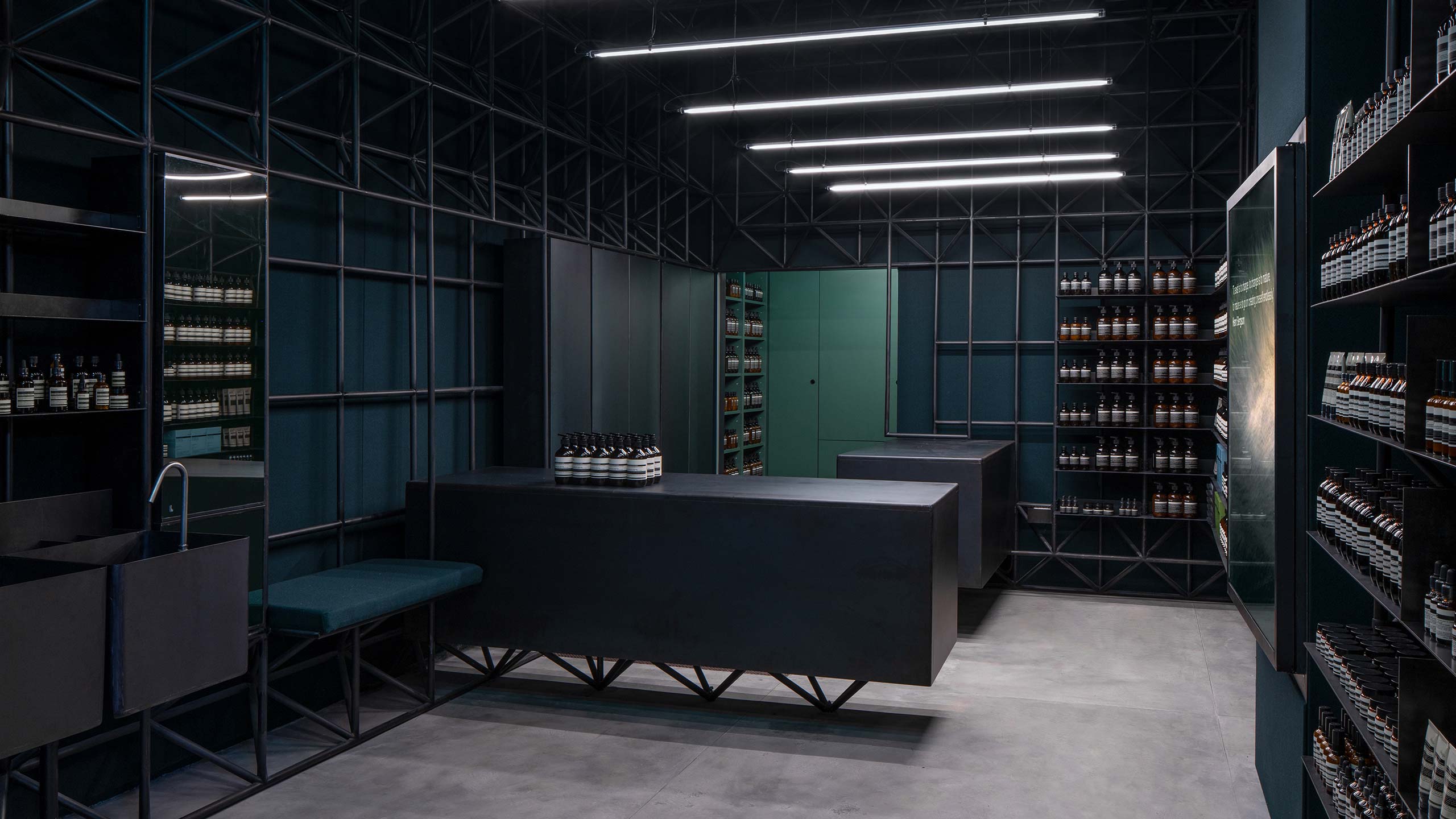 View of Aesop Gurney Plaza interior