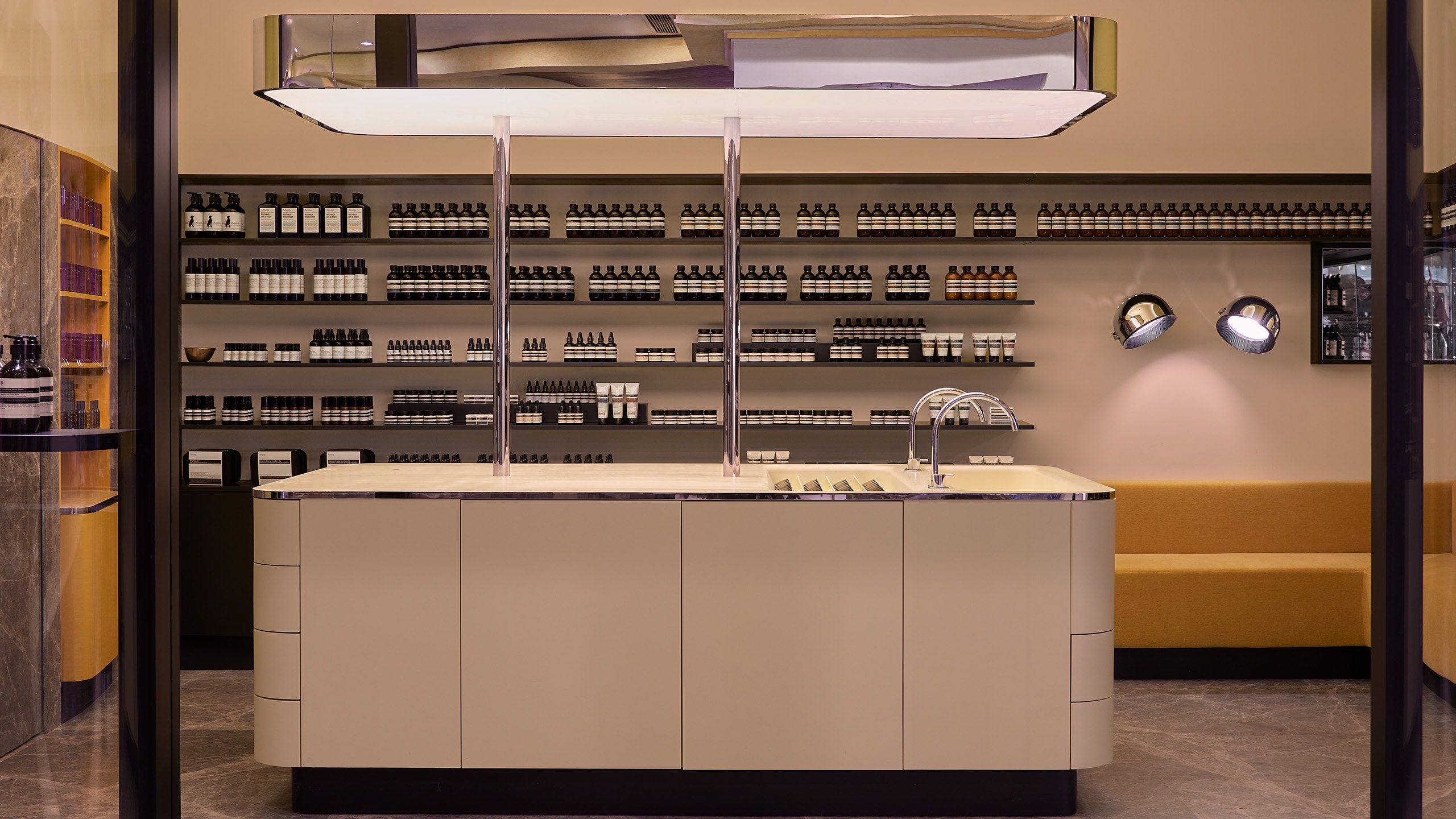 Aesop Venetian Macau II store counter with sink