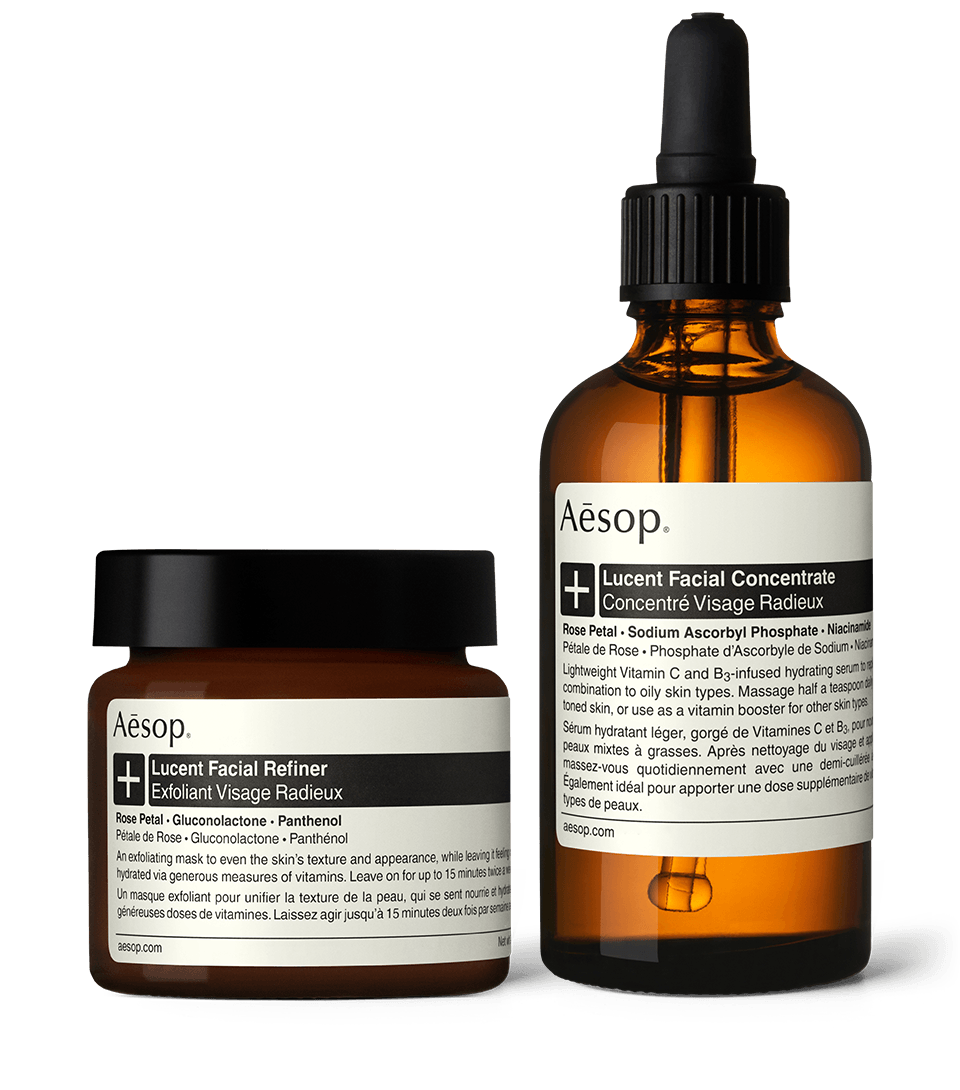 Lucent Facial Refiner 60mL and Lucent Facial Concentrate 100mL