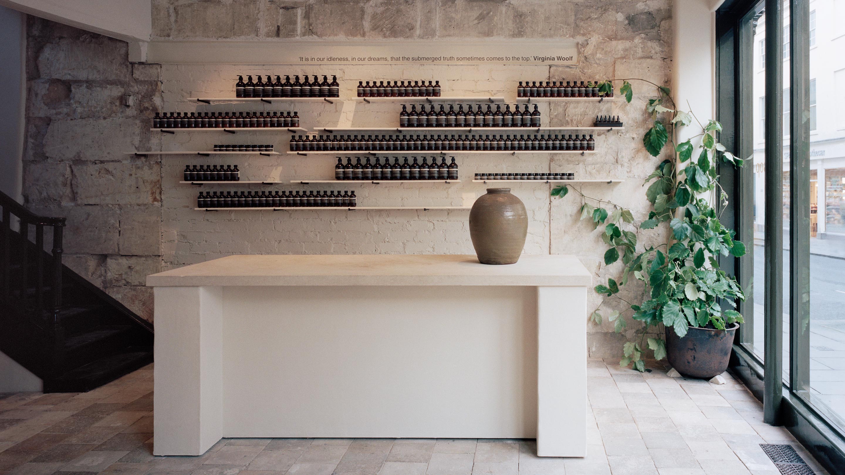 Interior view of Aesop Bath Signature Store