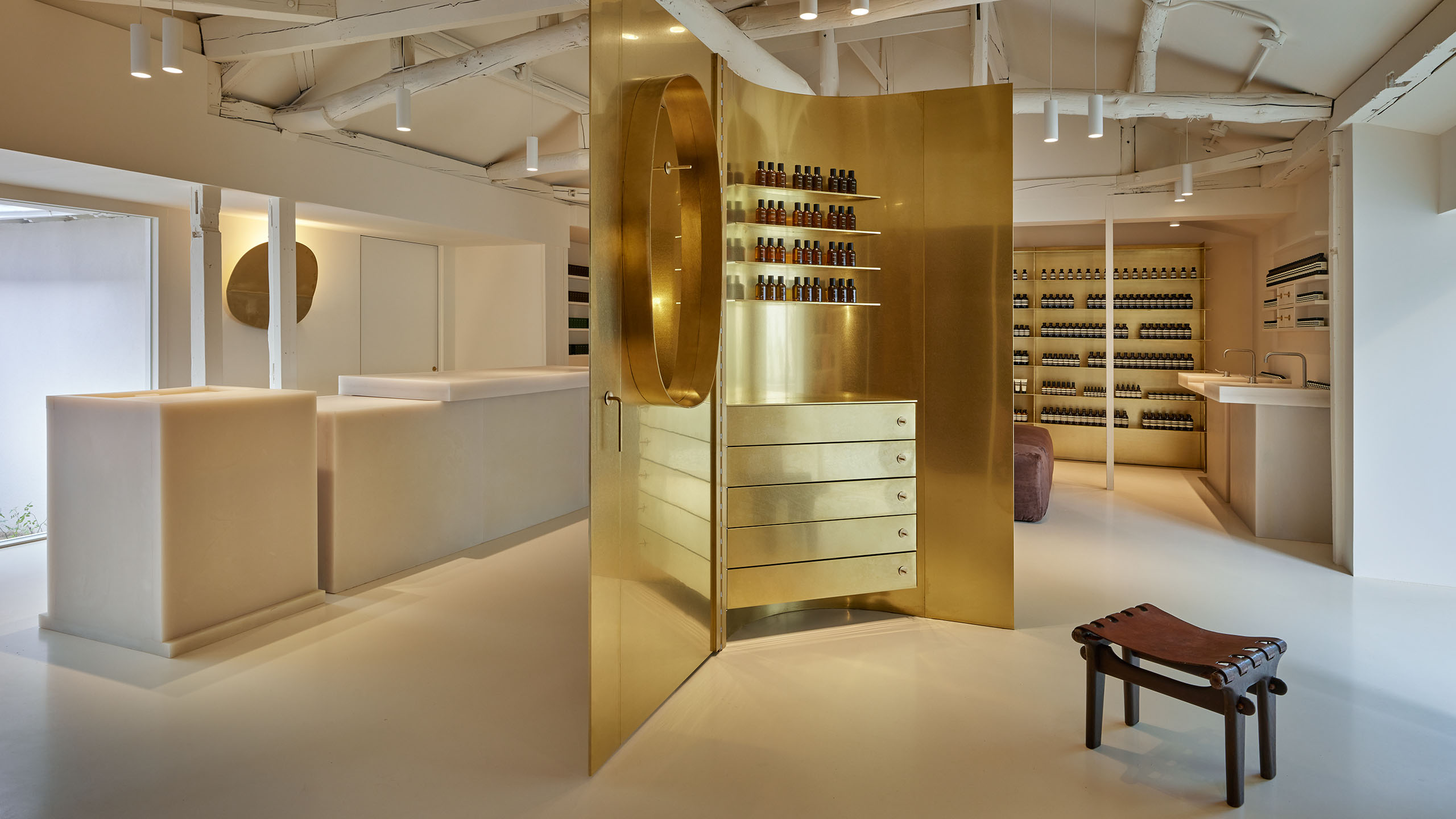 Aesop HanNam store interior detail.