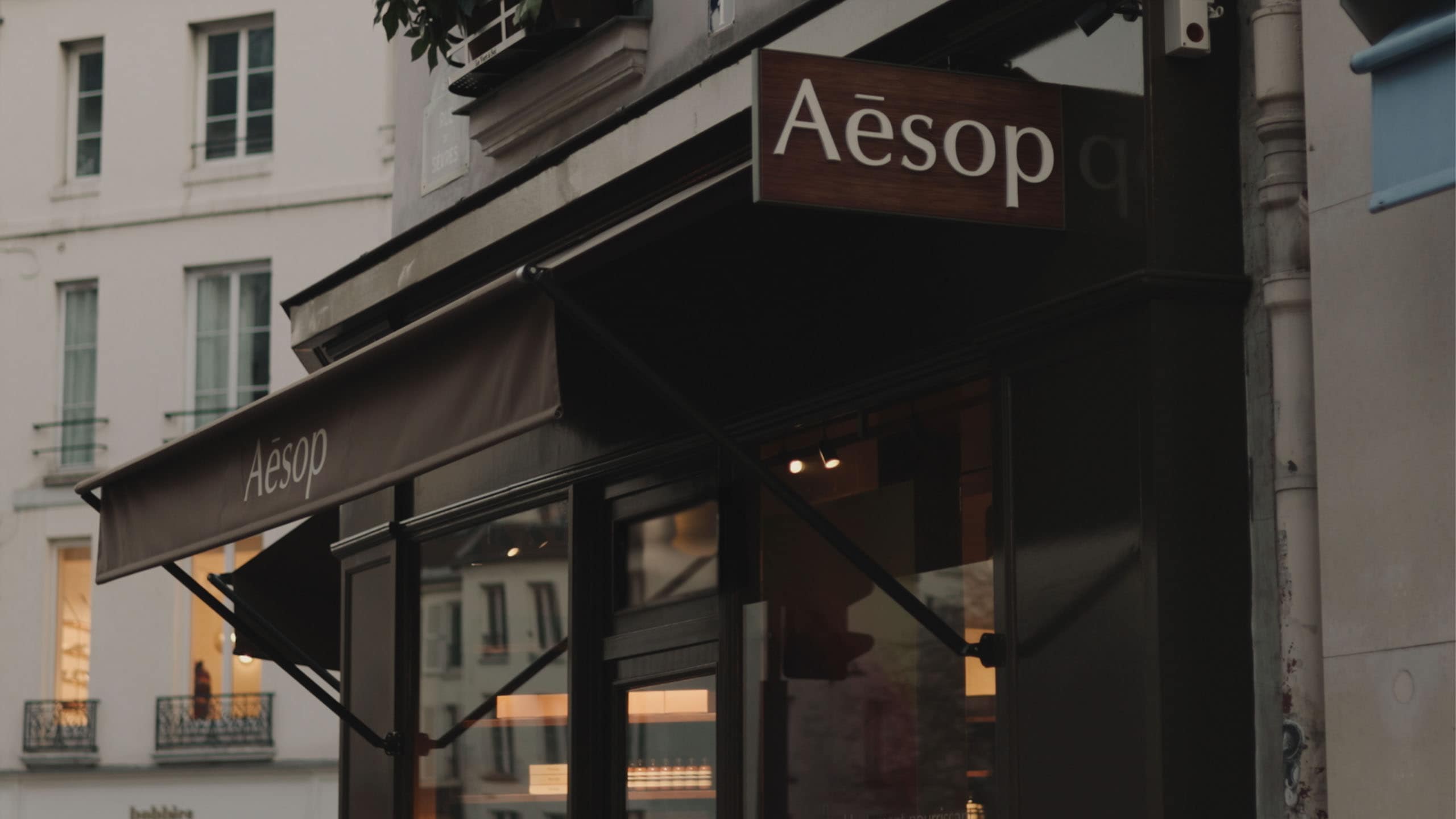 Aesop Rue de Sèrvres store facade from video still