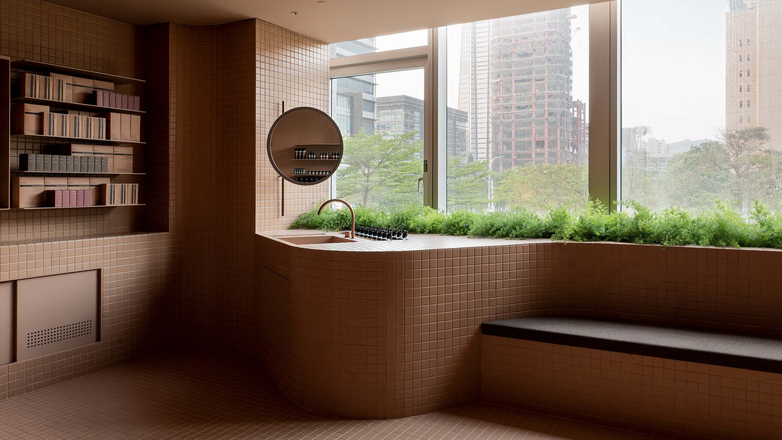 Eslite Xinyi store interior with an ensuite sink