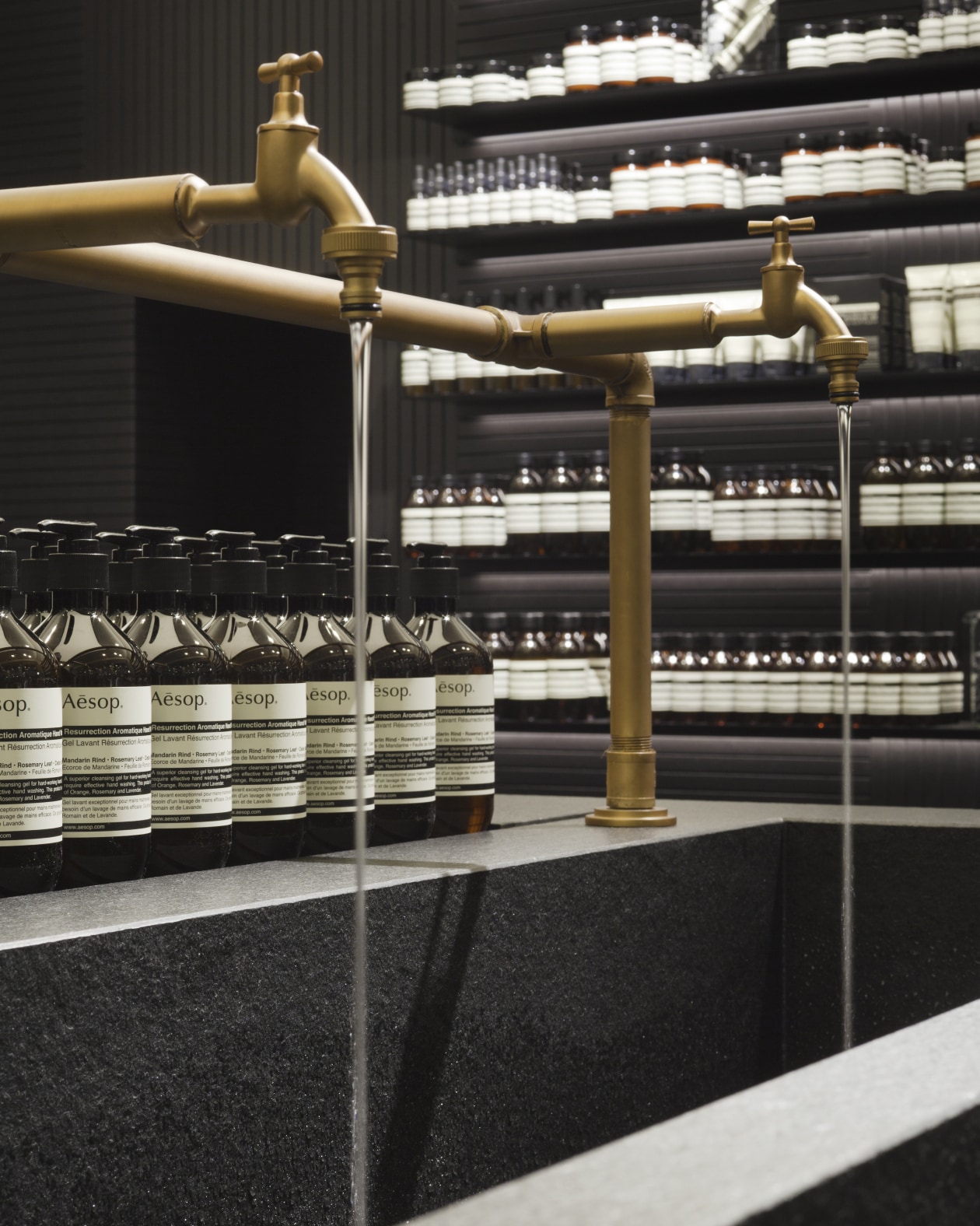 Aesop Karlspassage store basin feature.