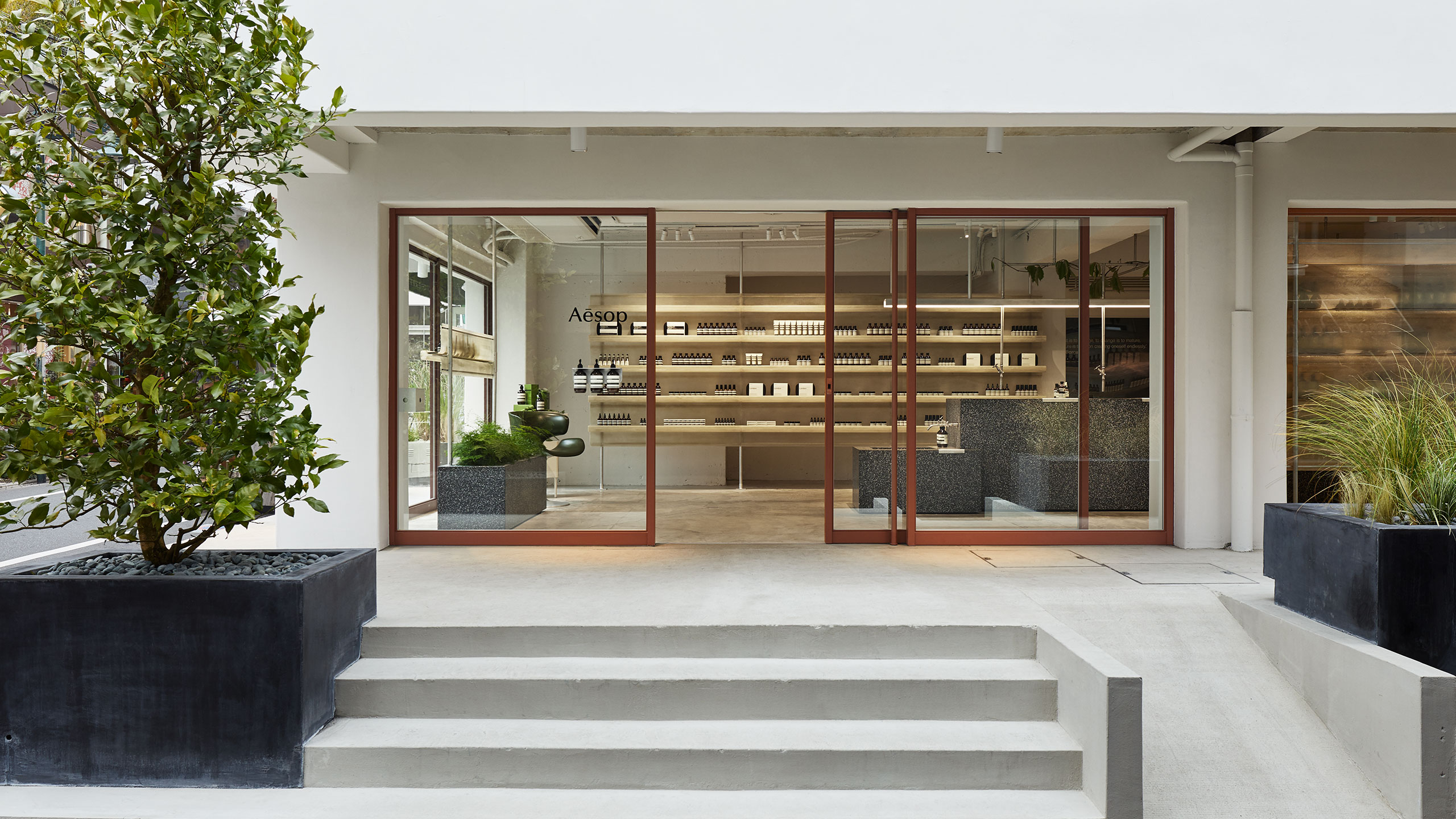Aesop Jiyugaoka store front facade