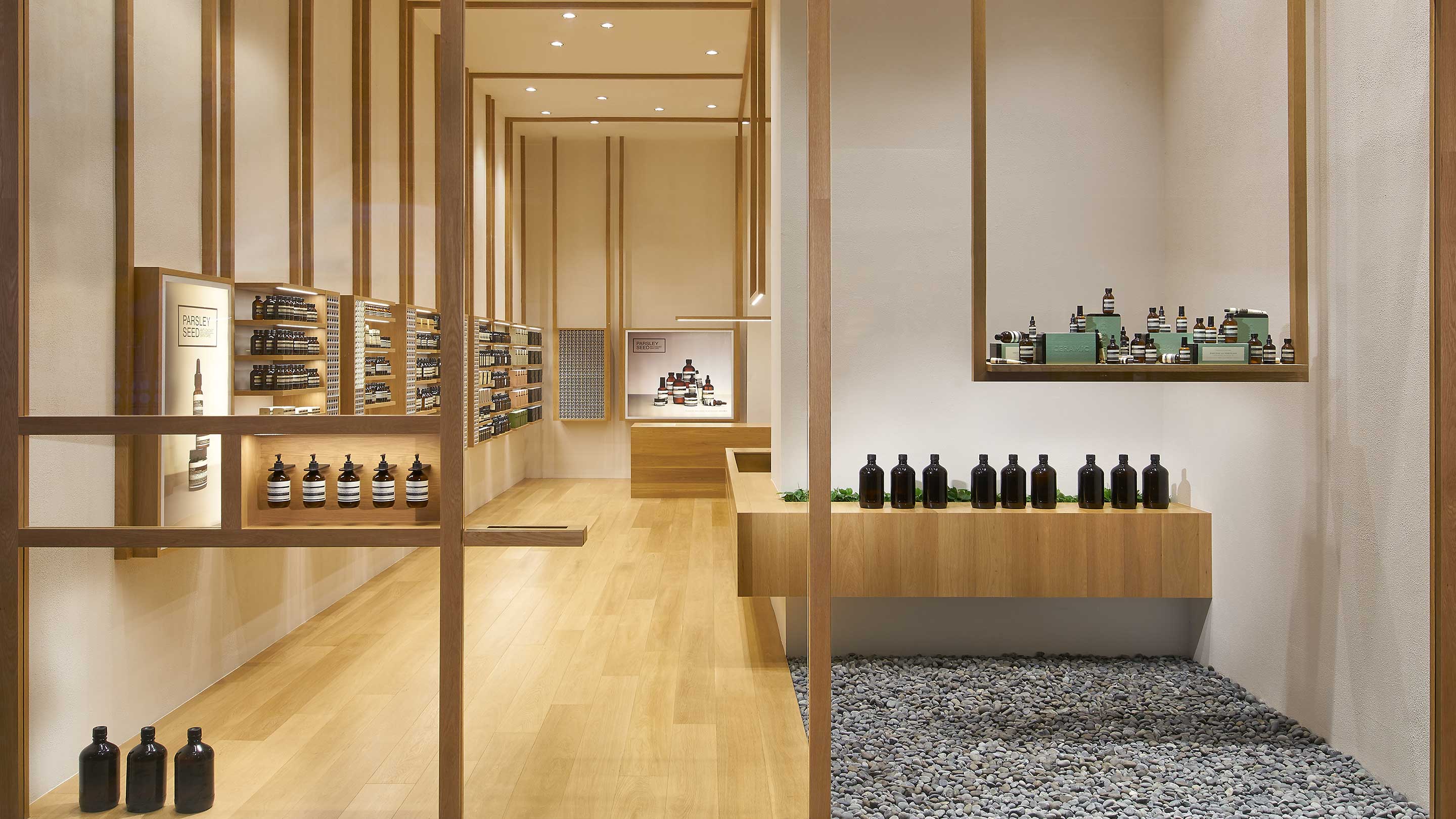 A look into Aesop Westgate from the shopfront