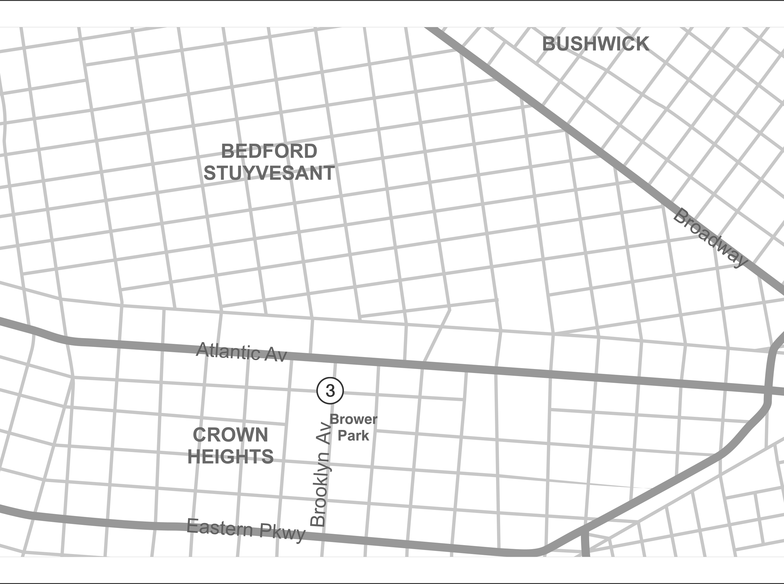 A map of New York City labelled 3 indicating an address location. Address and further information is described under the heading ‘Neighborhood Nature'