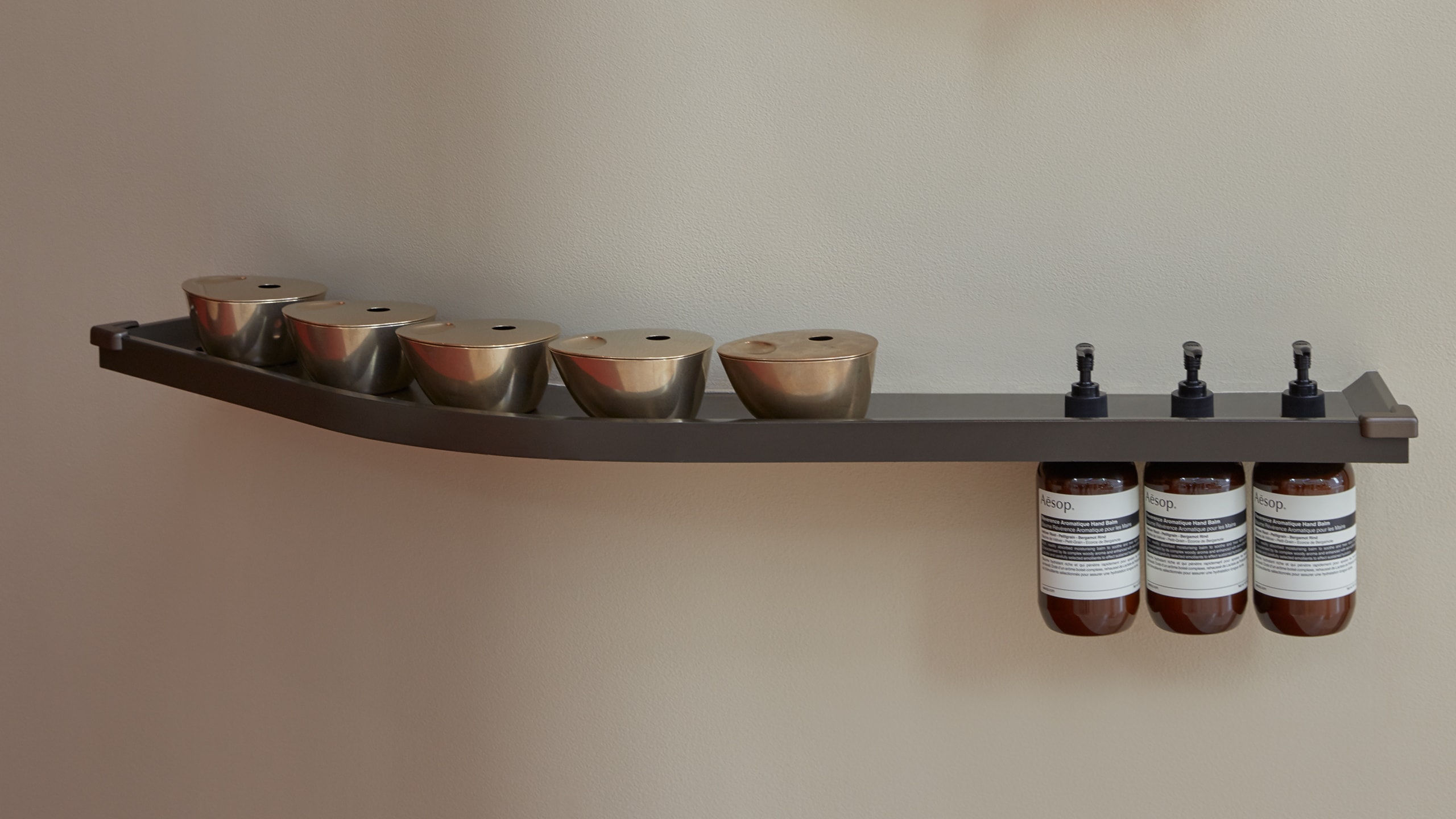 Aesop Yas Mall interior dispenser unit