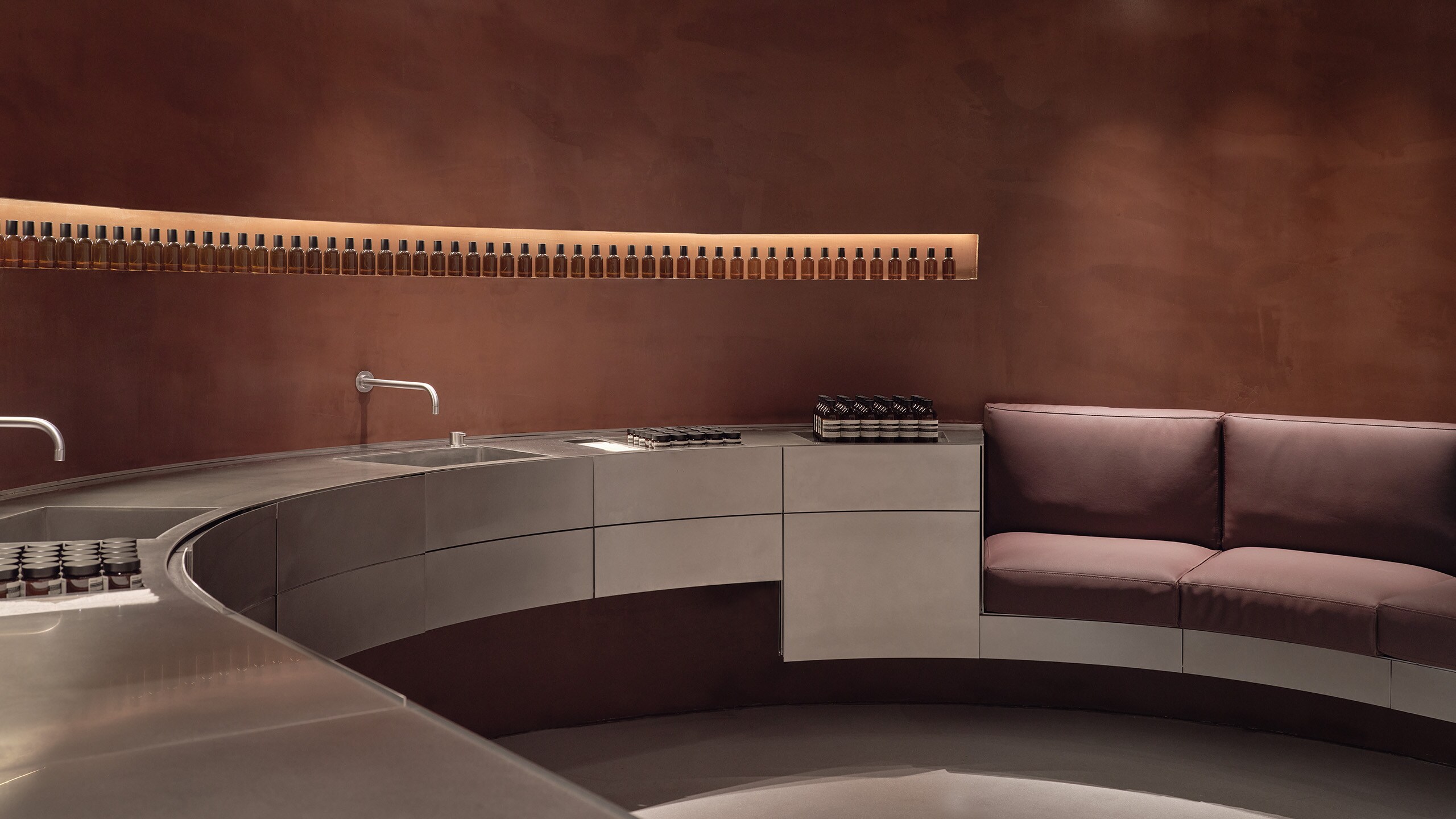 Aesop Passeig de Gracia store interior featuring basin and product display