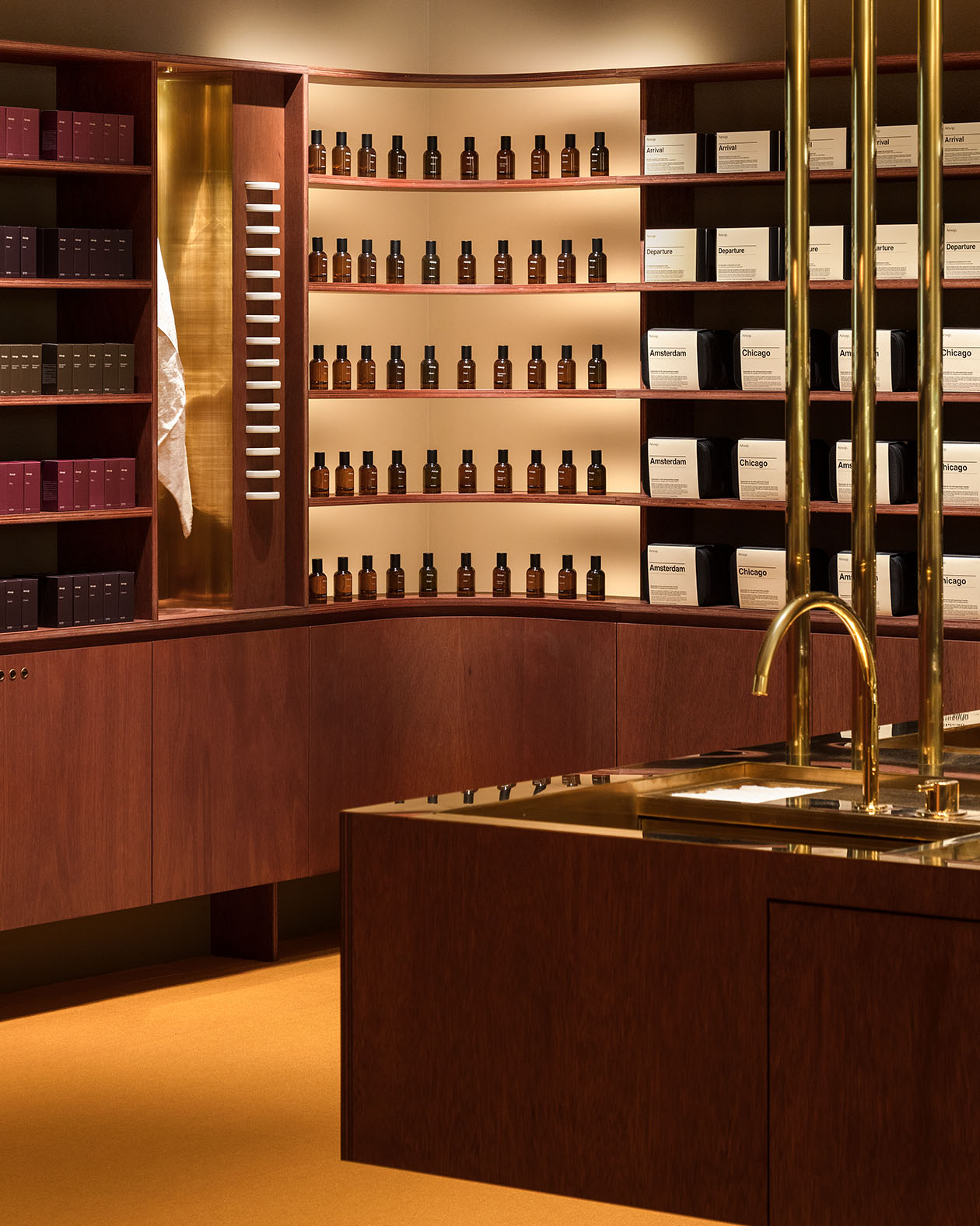 An unconventional range of Eaux de Parfum at the rear of the store