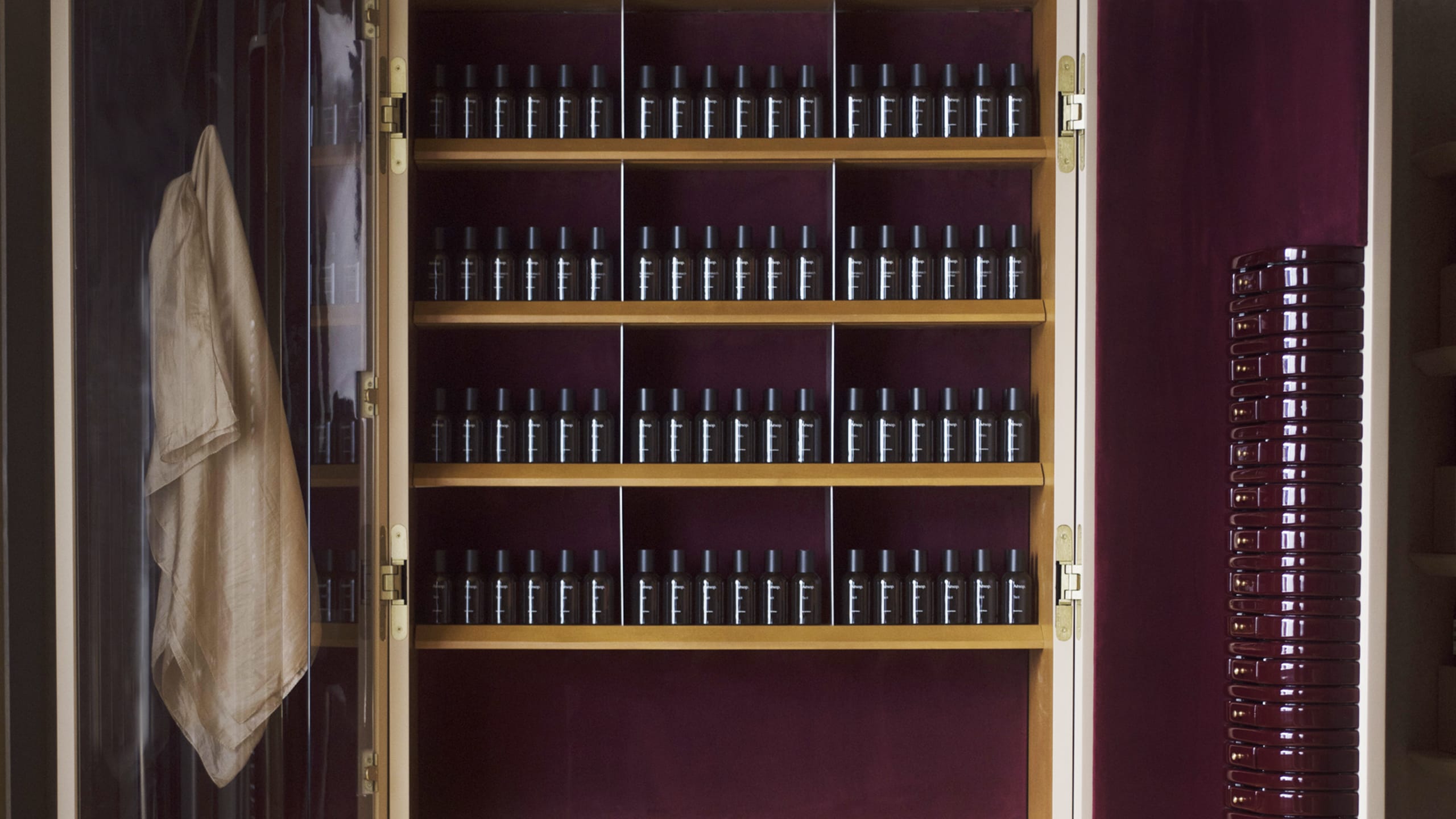 Aesop Rue Vieille du Temple store shelving detail