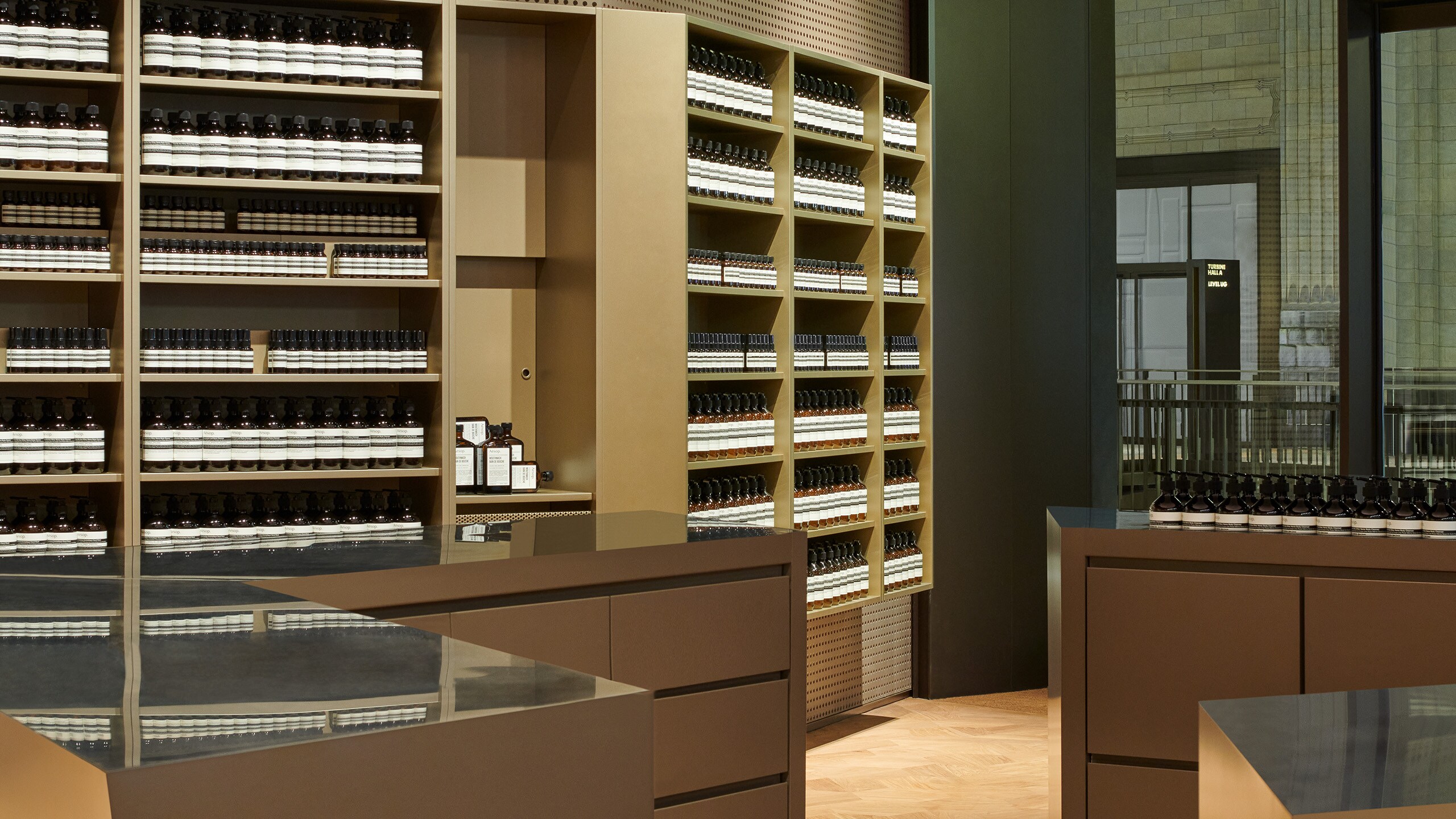 Aesop Battersea store interior display units