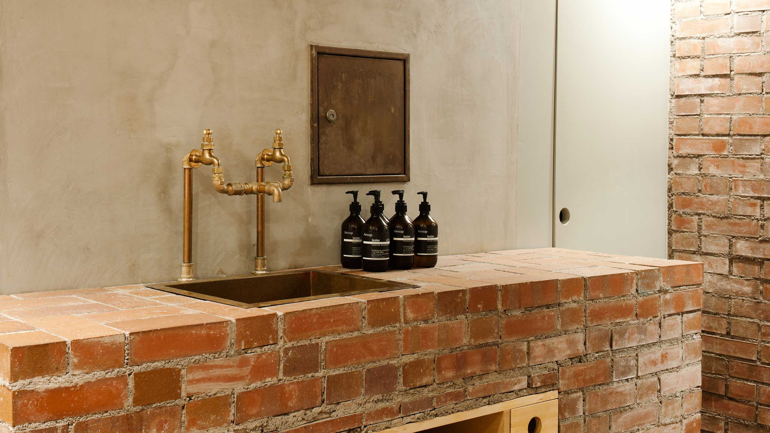 Aesop Ginza store interior shelving detail