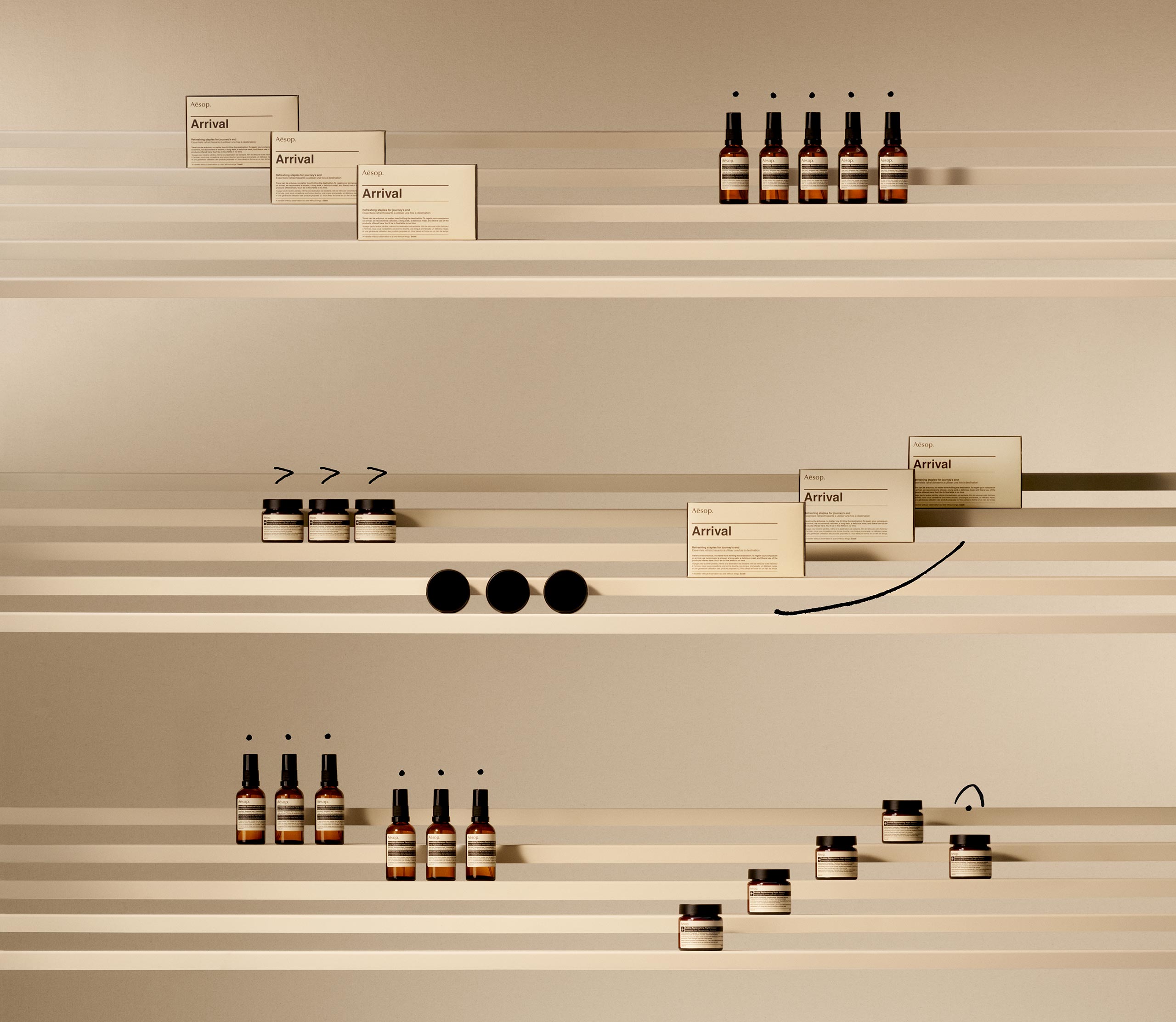 An assortment of Aesop products.