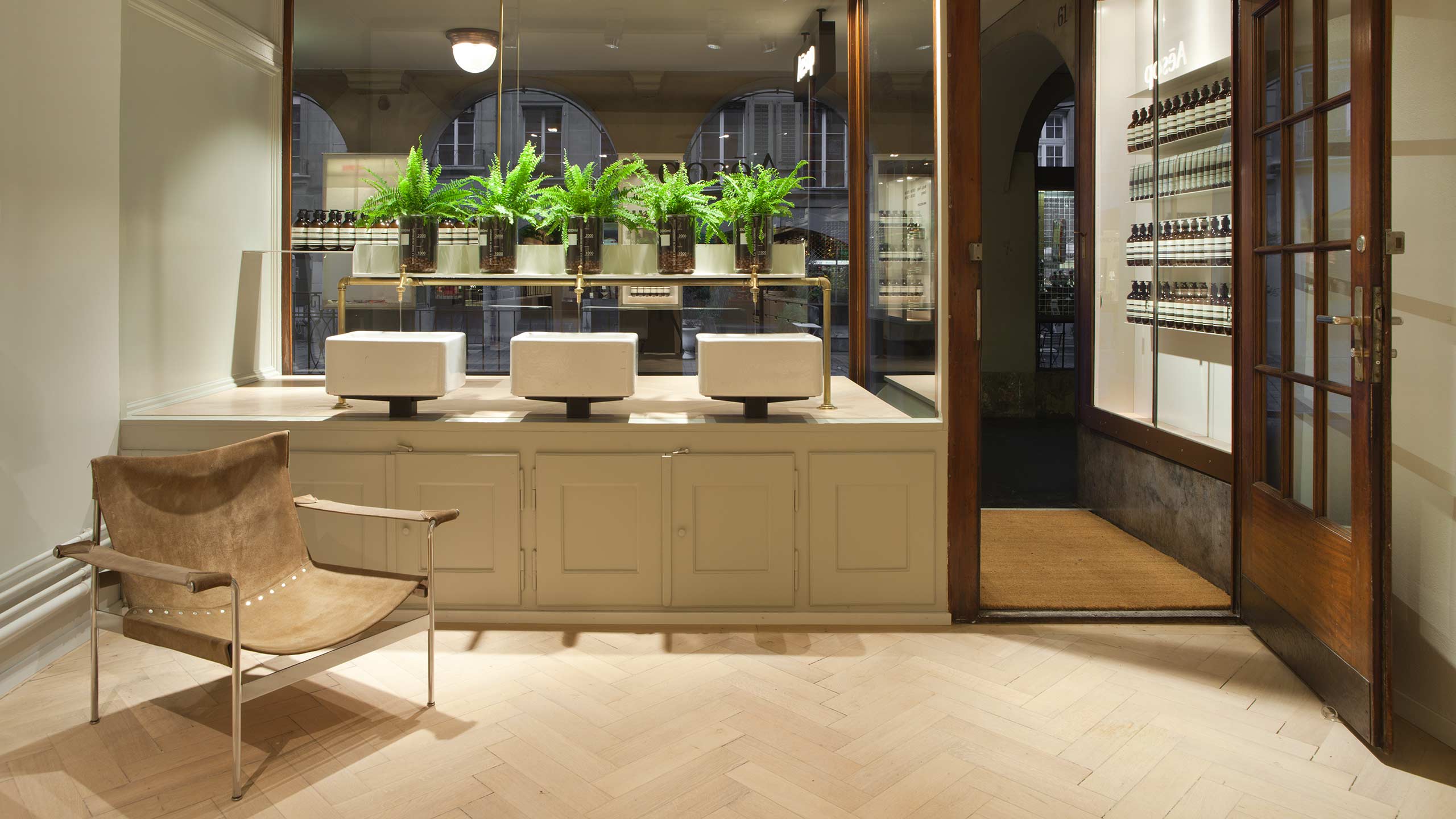 Aesop Bern store interior sink