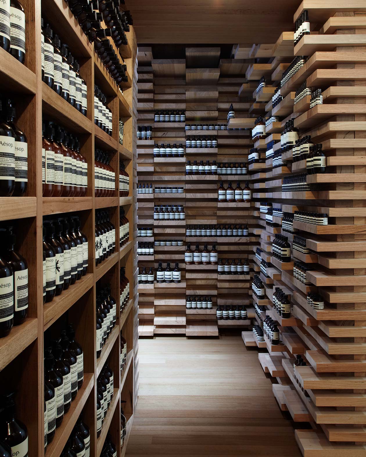 Aesop Saint-Honore store interior shelving