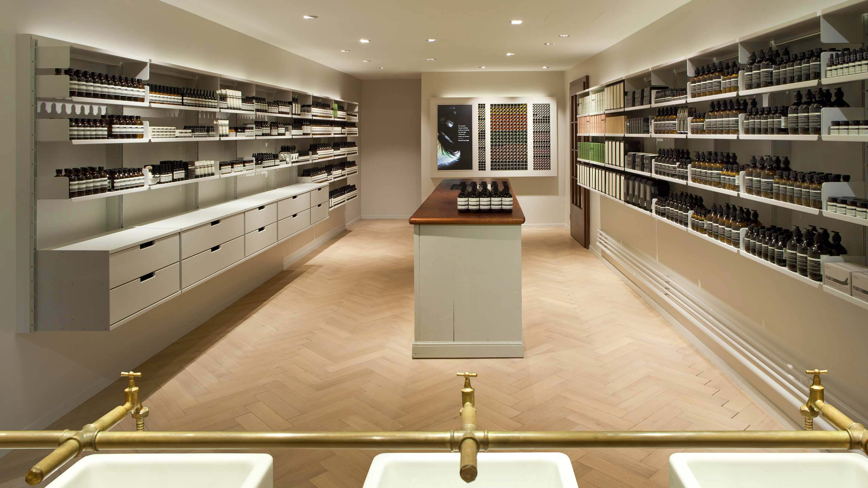 Aesop Bern store interior.