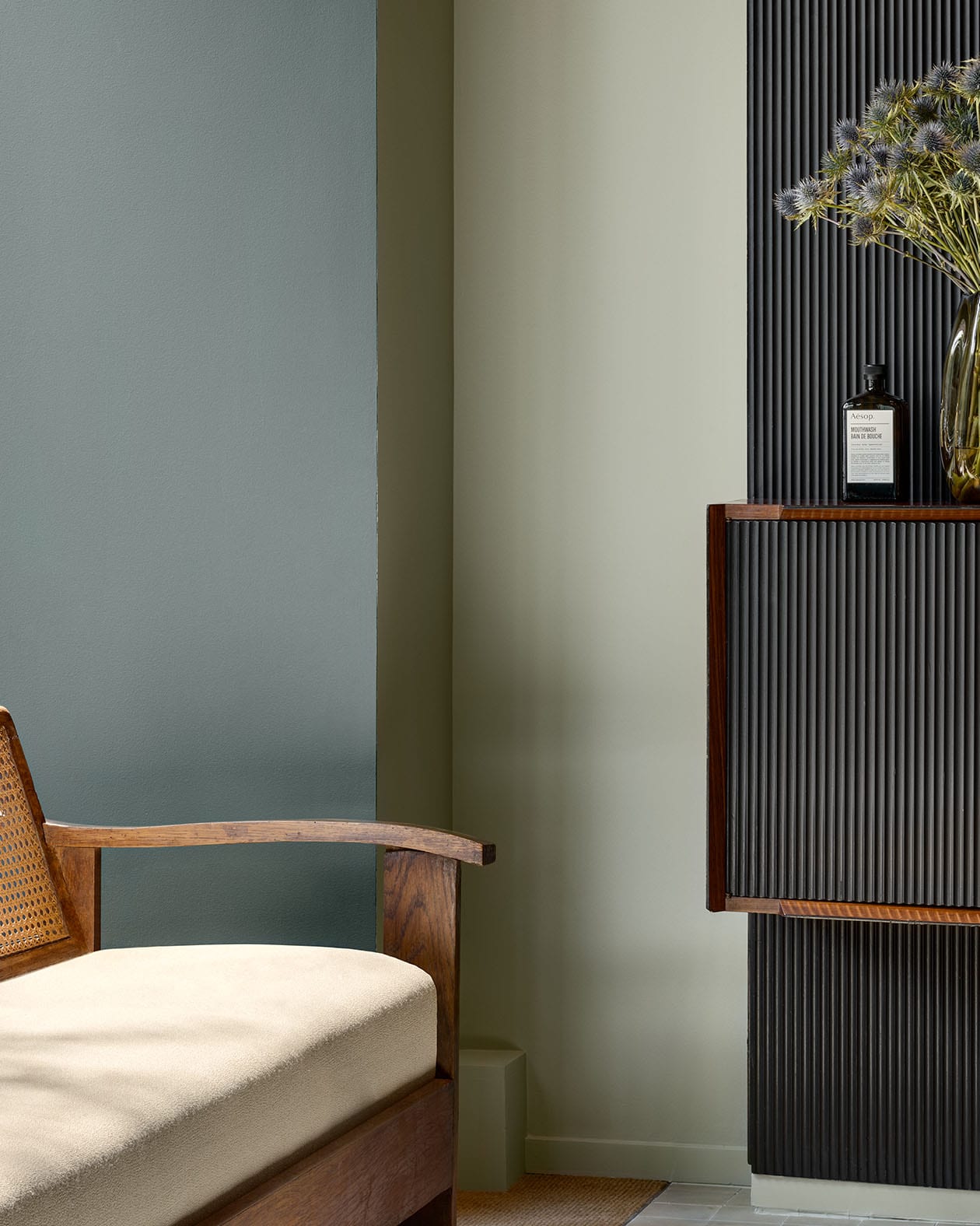 Aesop Madison Avenue store interior view featuring chair