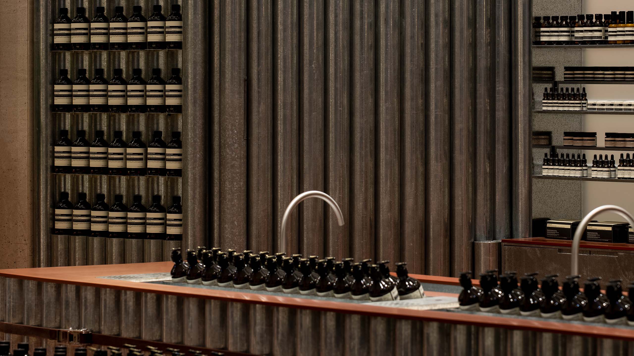 Aesop E-Skyland store interior with sink