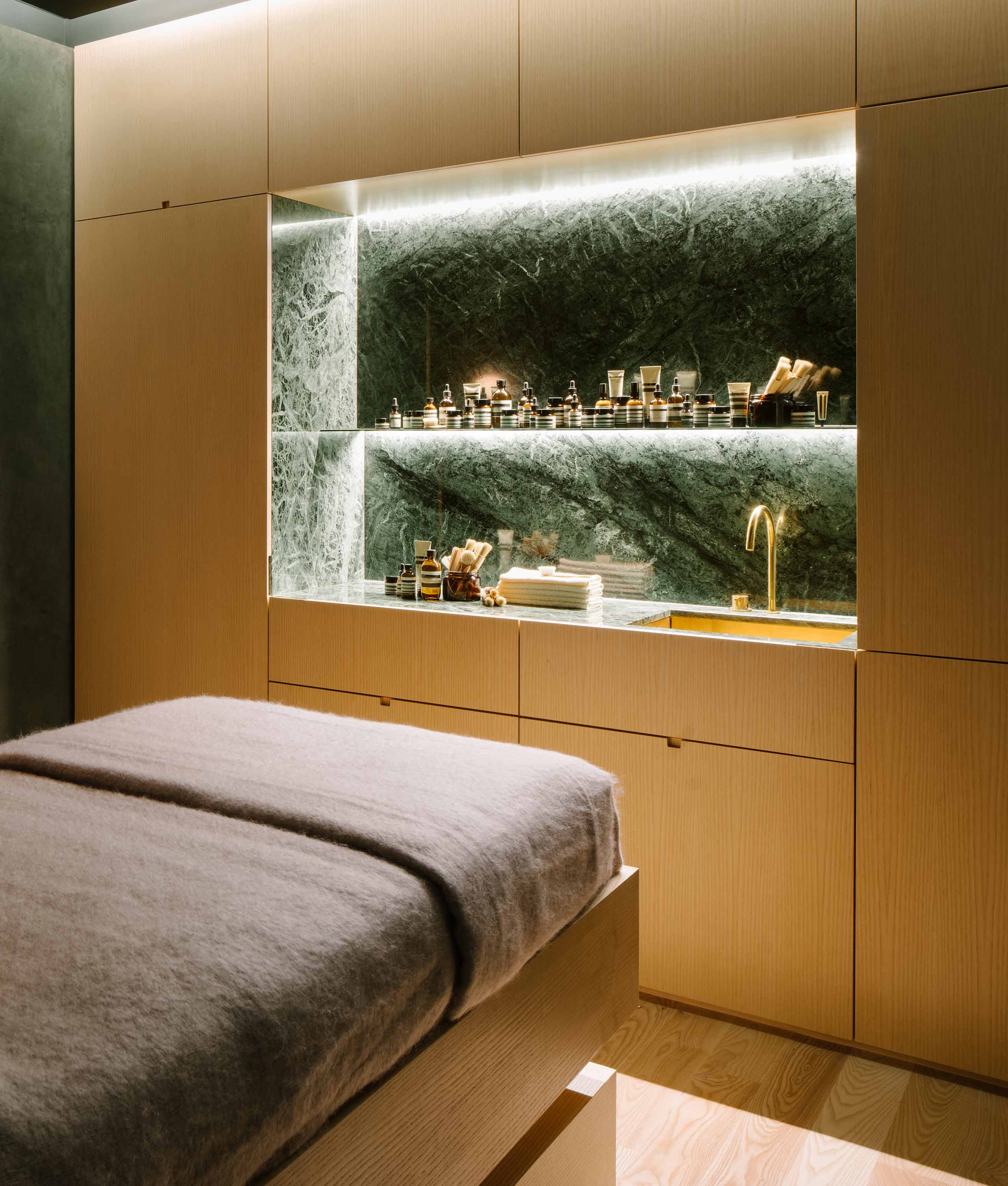 Aesop Tangs store facial treatment room interior
