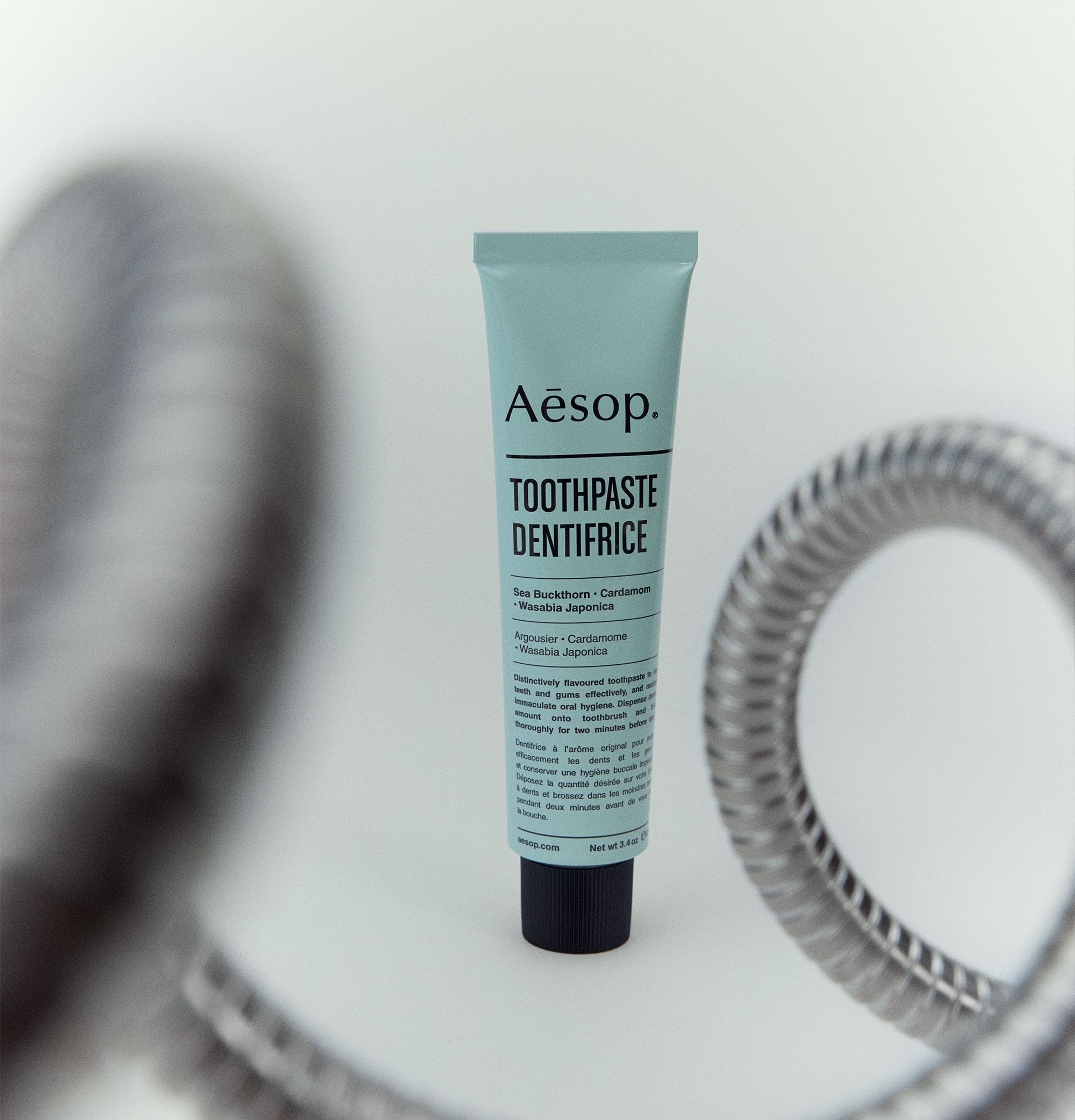 Toothpaste on a white background