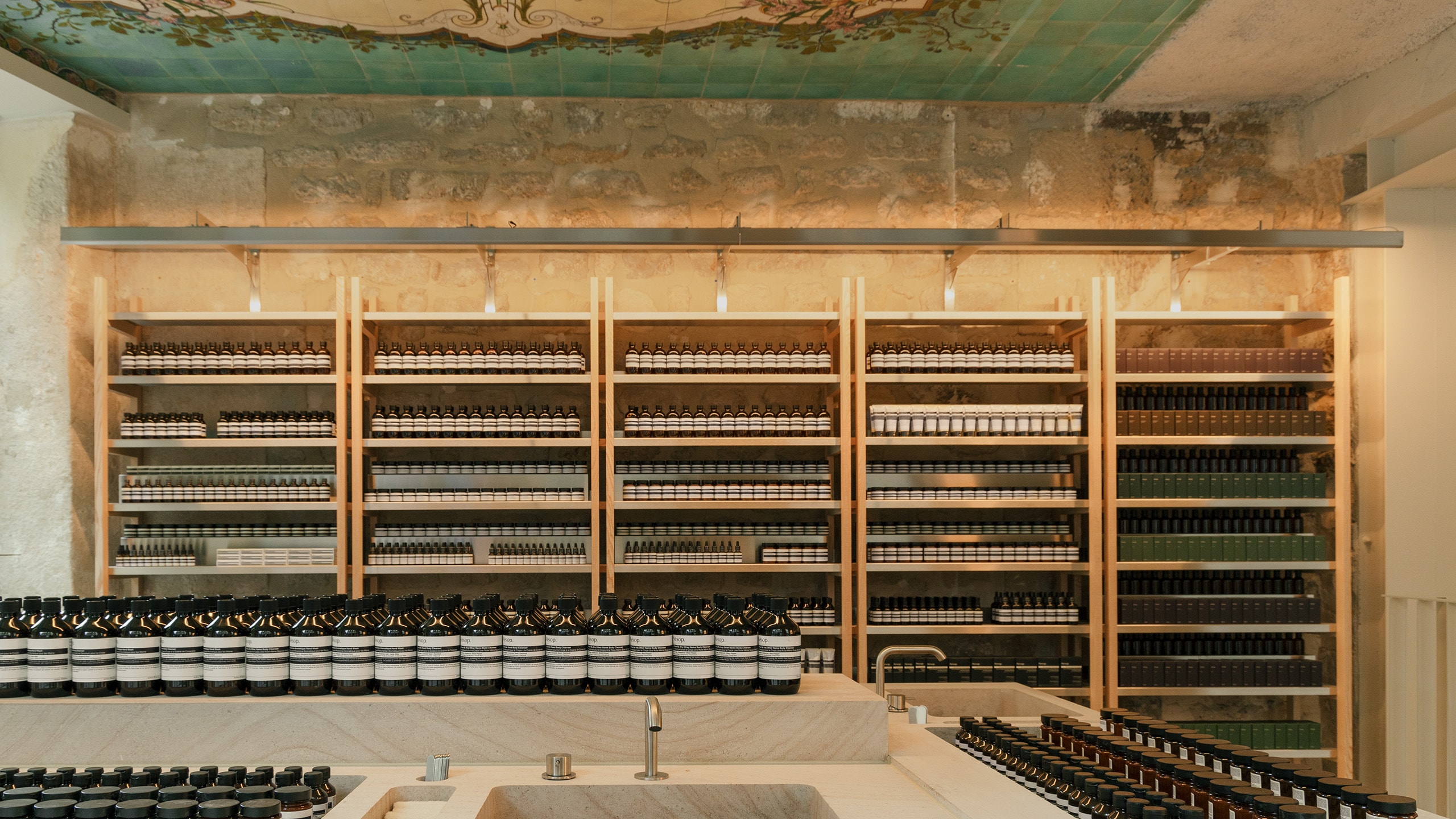 Aesop Sentier store interior product display