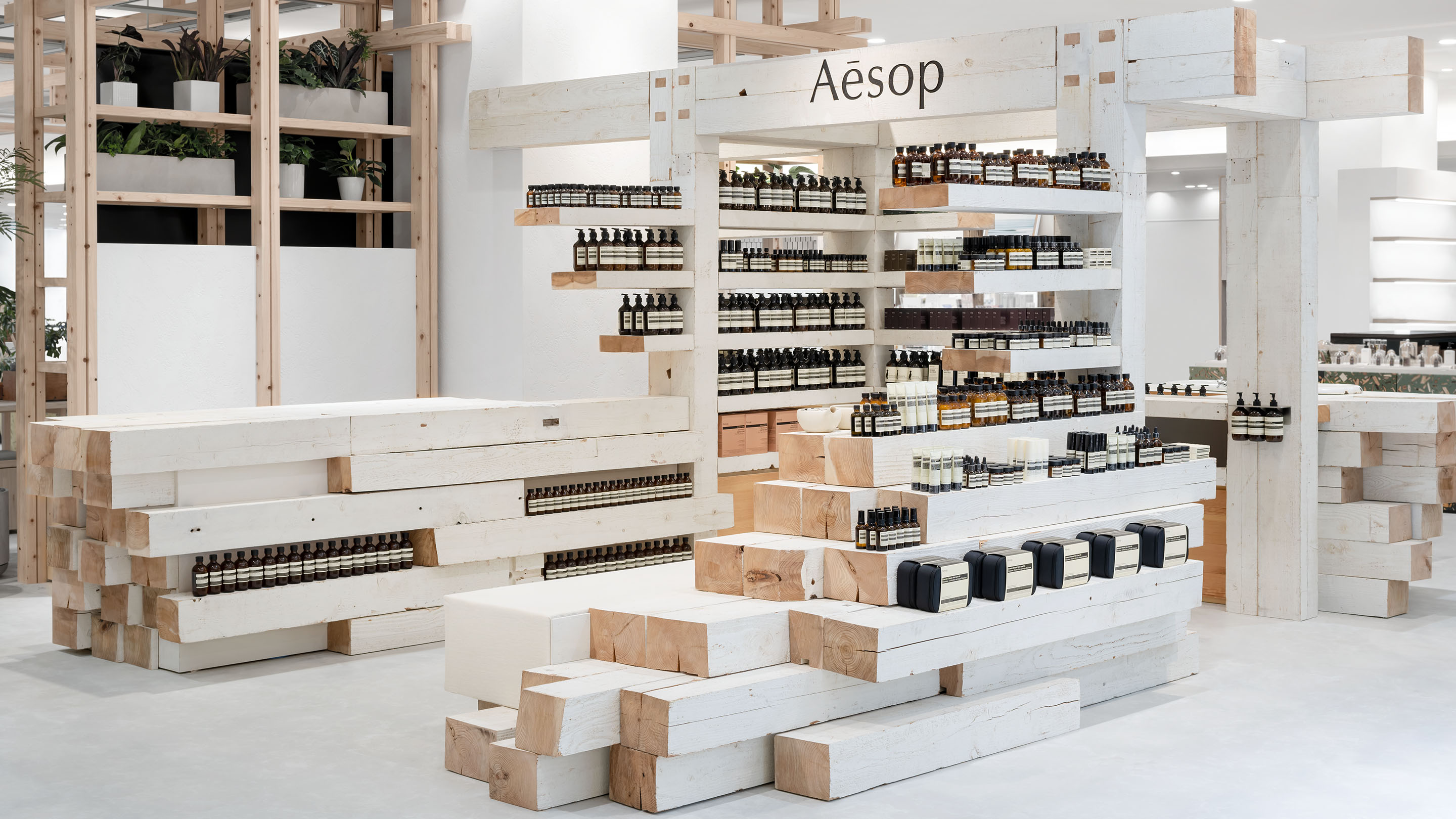 Aesop Hankyu Umeda 8F store interior 