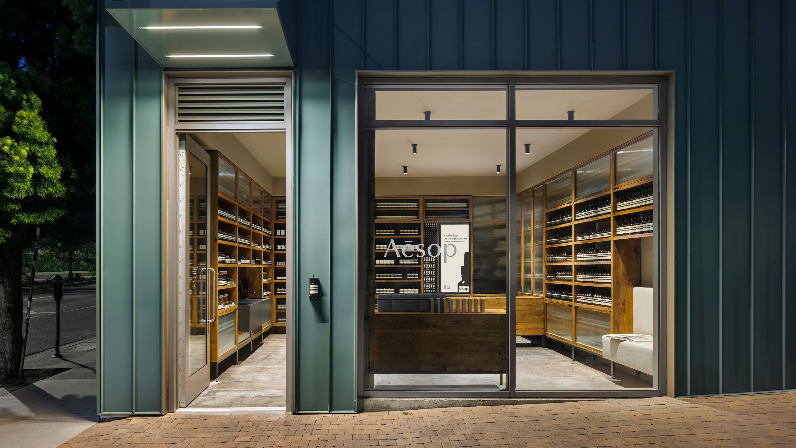 Street view of Aesop Fairfax store entrance