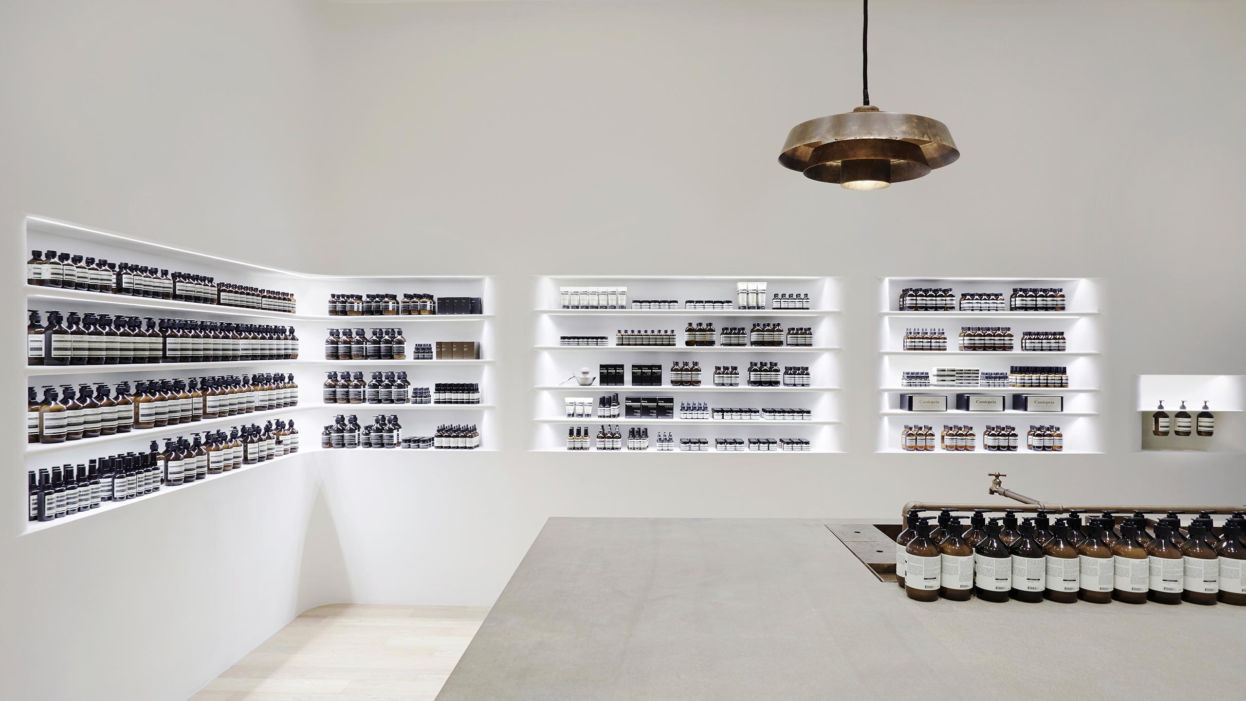 Aesop Busan store interior detail