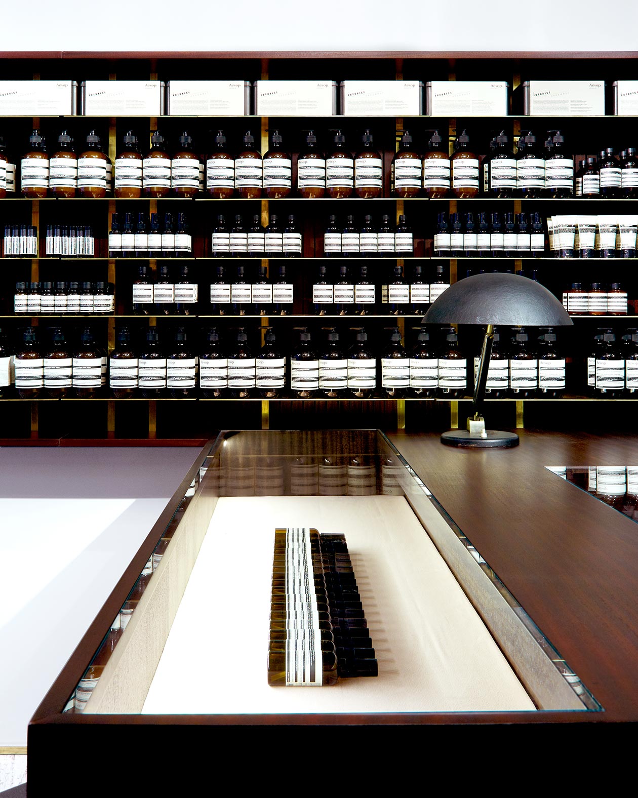 Aesop Saint Sulpice store interior shelving