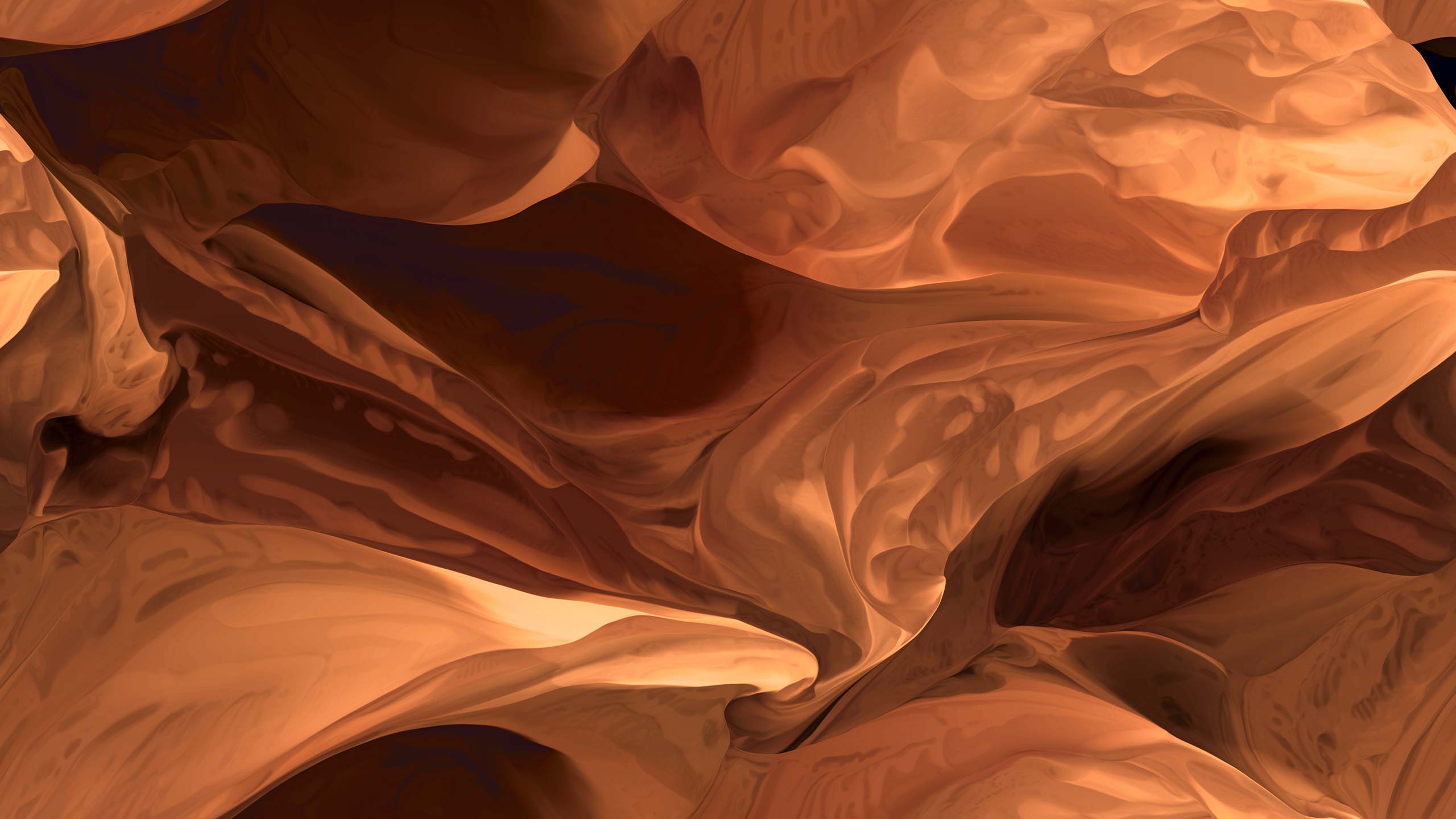 Painted, cloud-like texture.