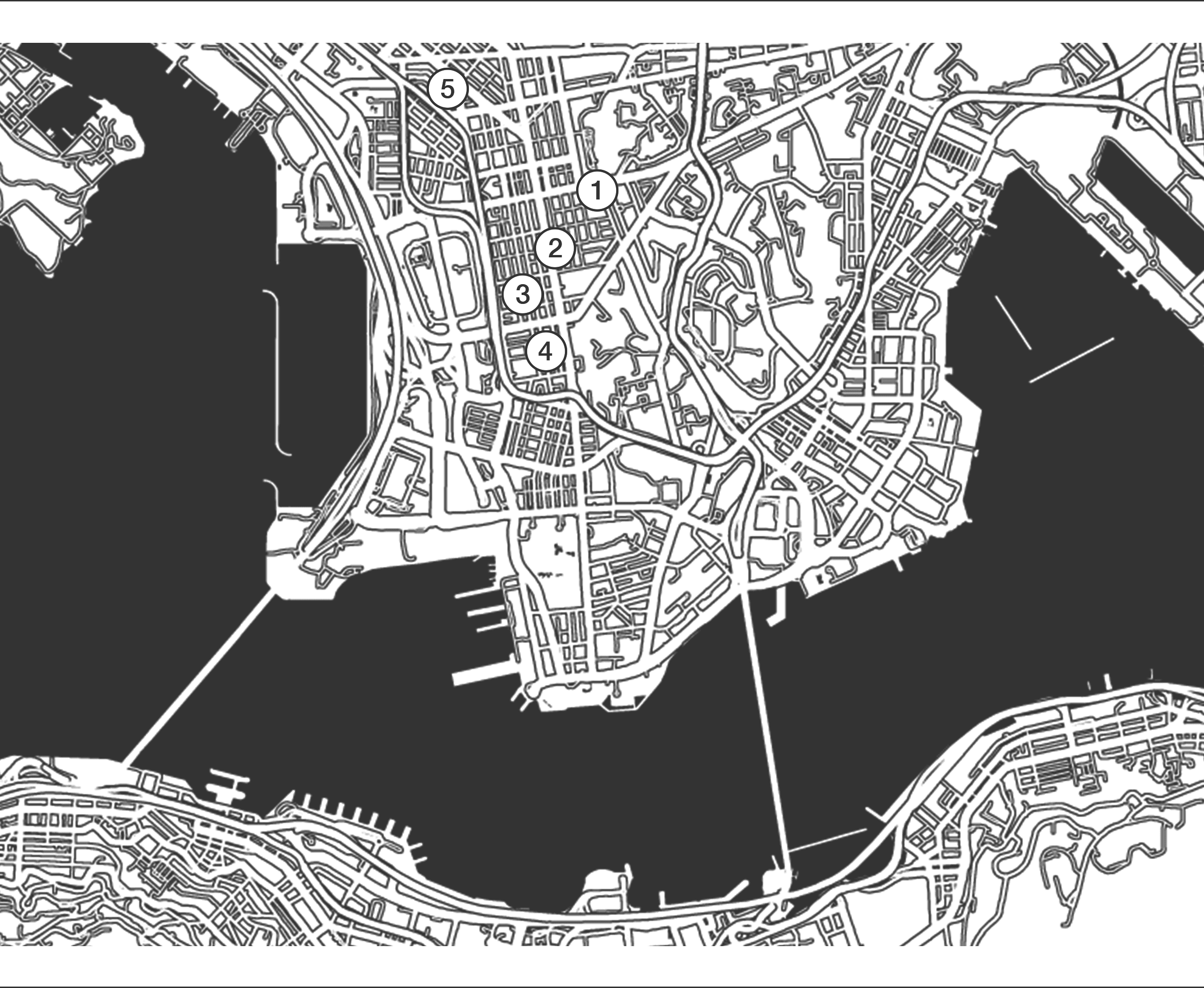 Map of Kowloon, Hong Kong