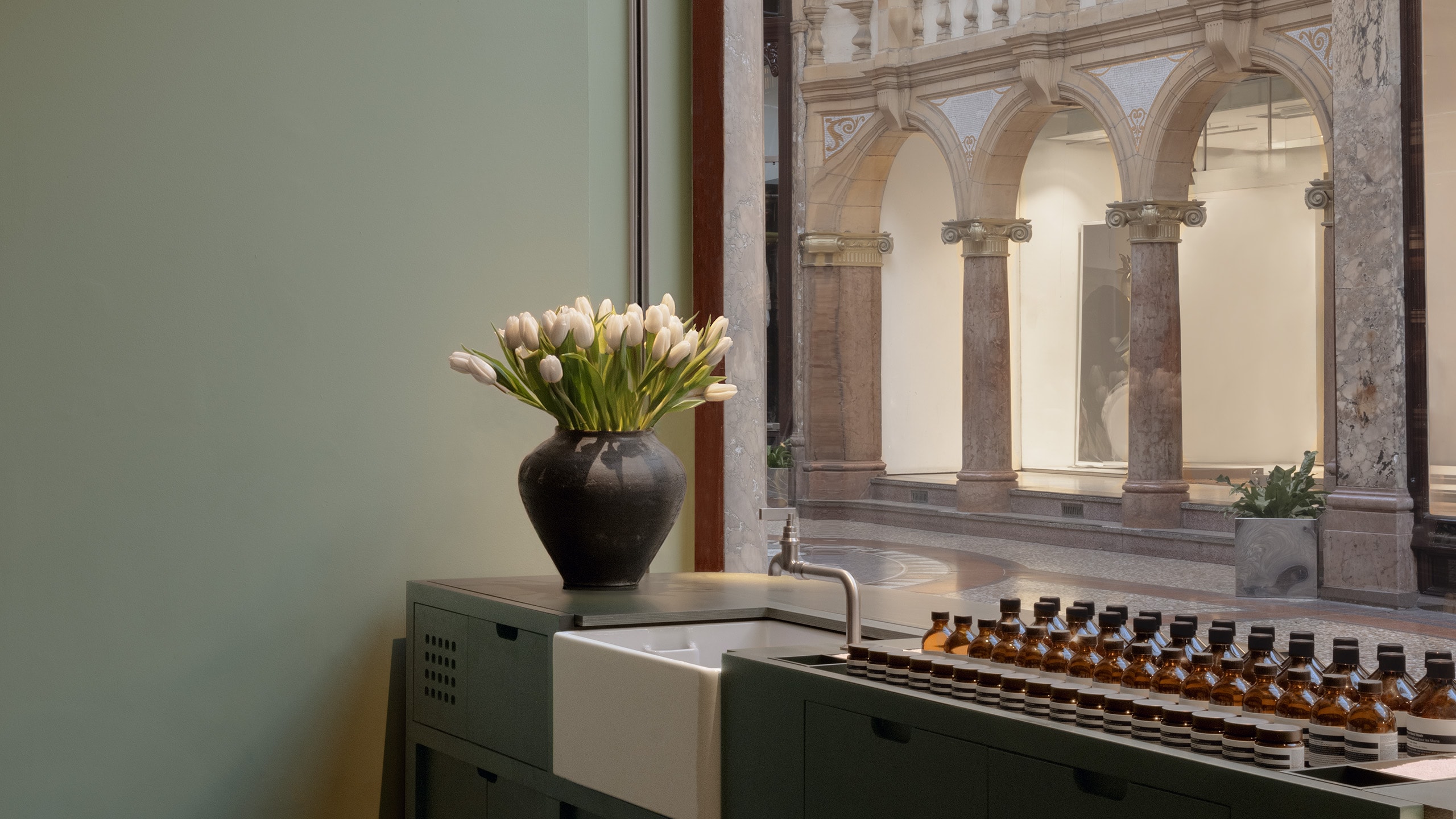 Aesop Leeds store interior.