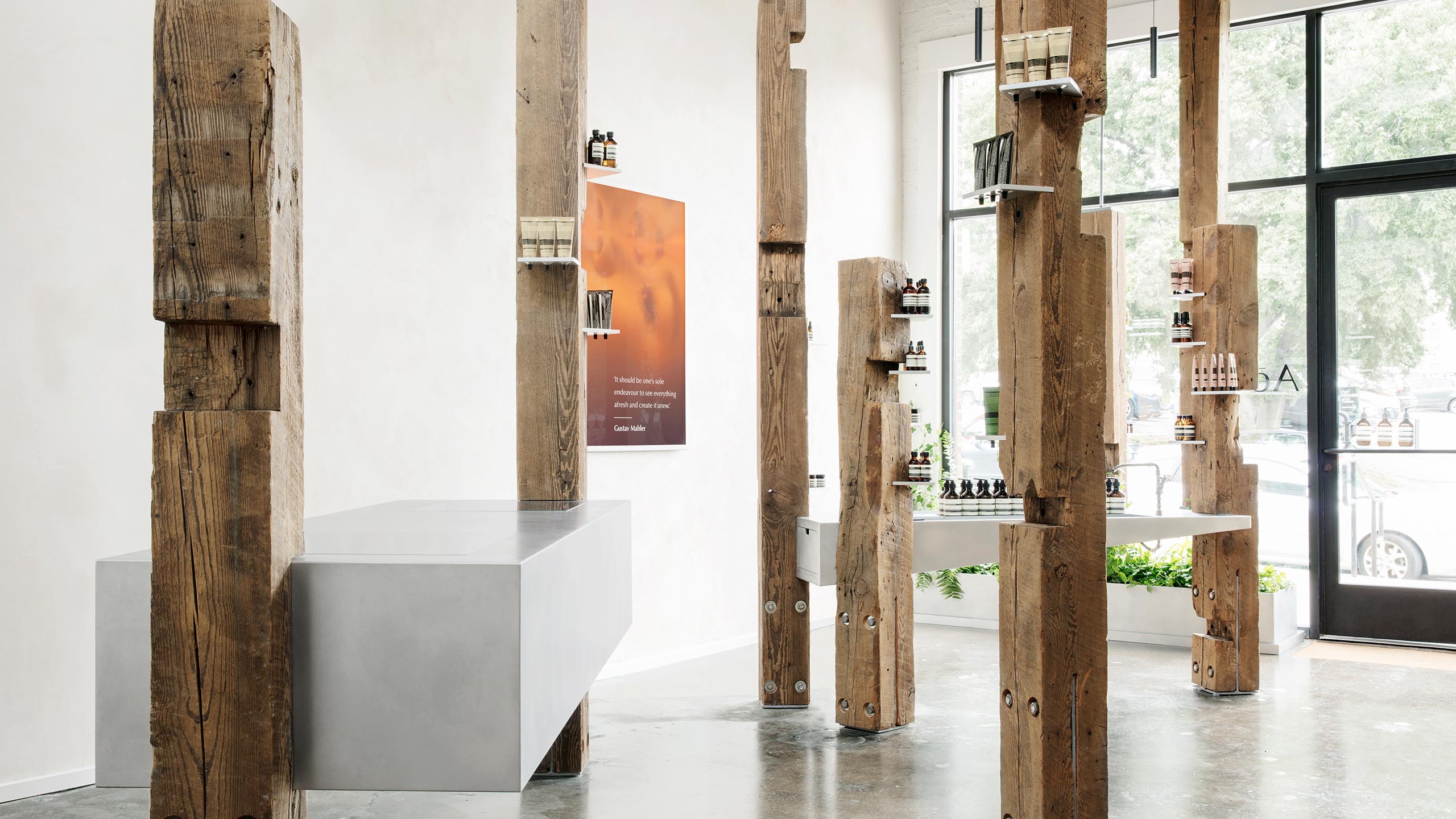 Aesop Edgehill Store Interior details