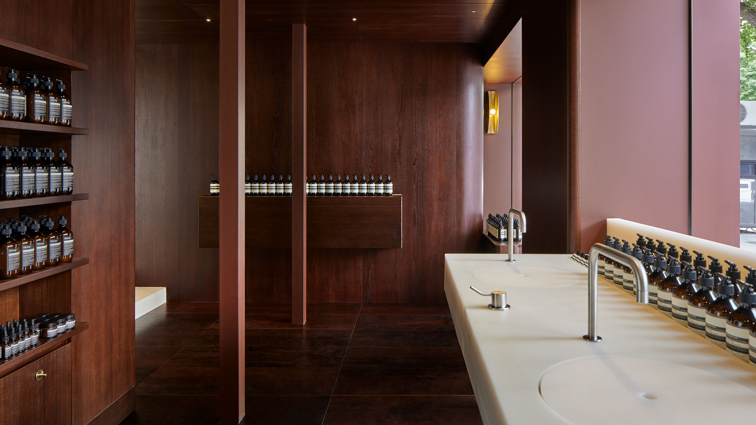 Aesop HanNam store interior detail.