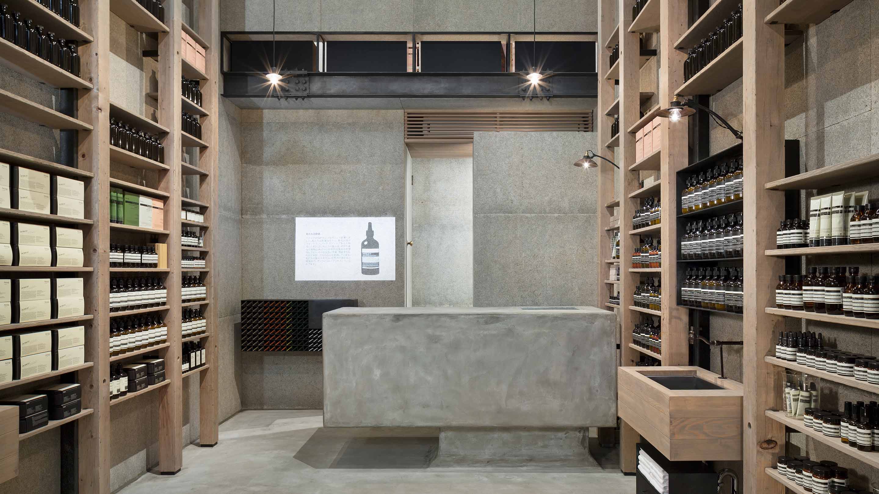 Aesop Shinsaibashi store interior 