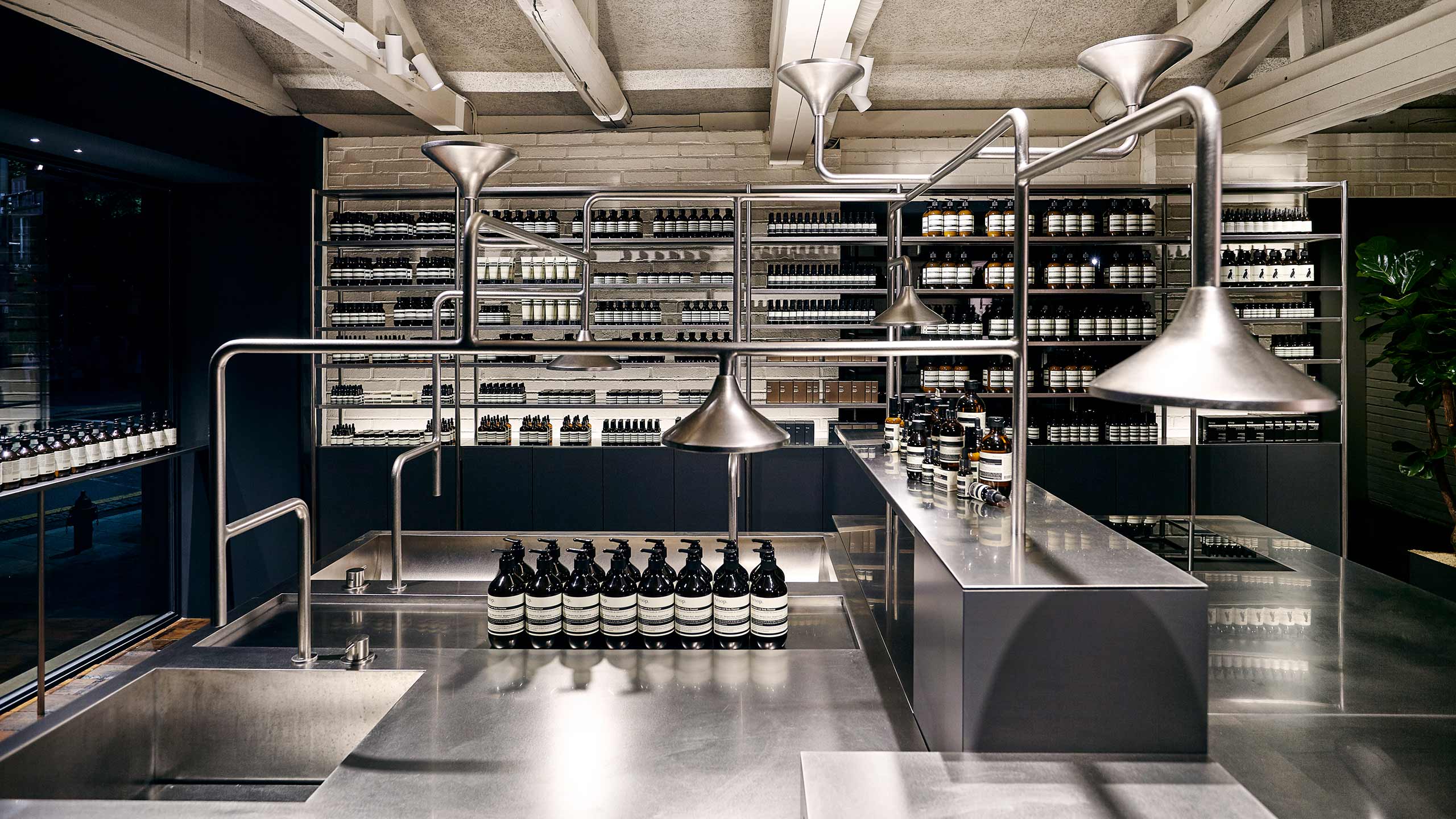 Aesop Samcheong store interior shelving
