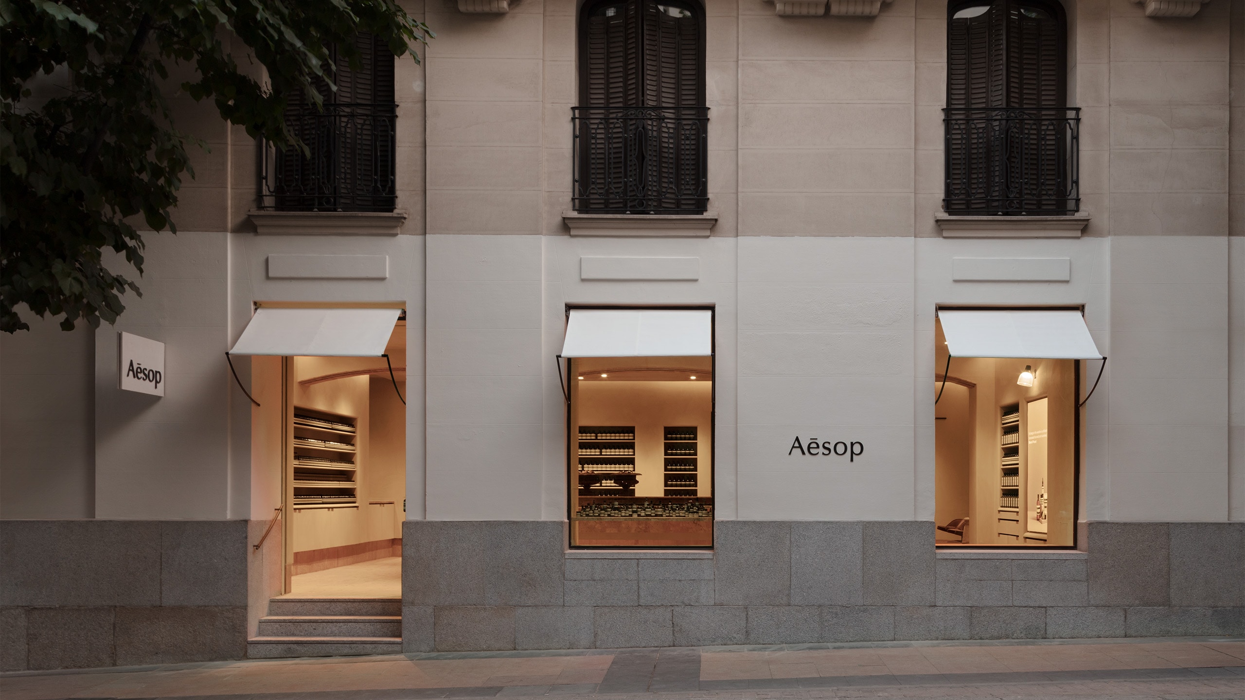 Aesop Serrano store facade.