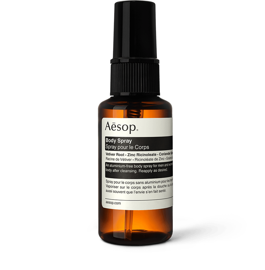 Body Spray in amber plastic bottle 