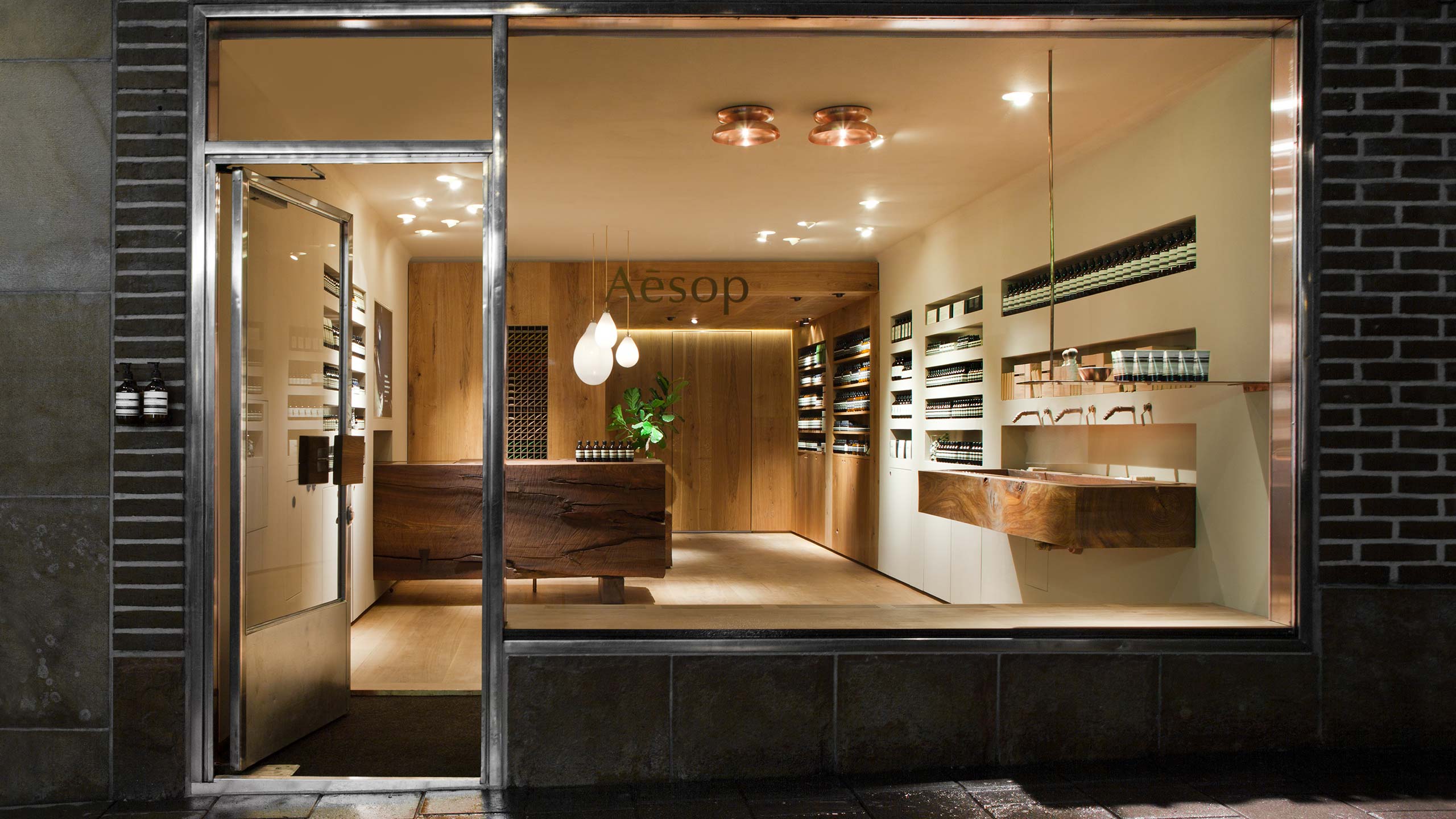 Aesop bibliotekstan store interior detail