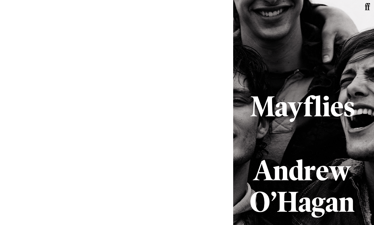 Book cover, Mayflies by Andrew O’Hagan