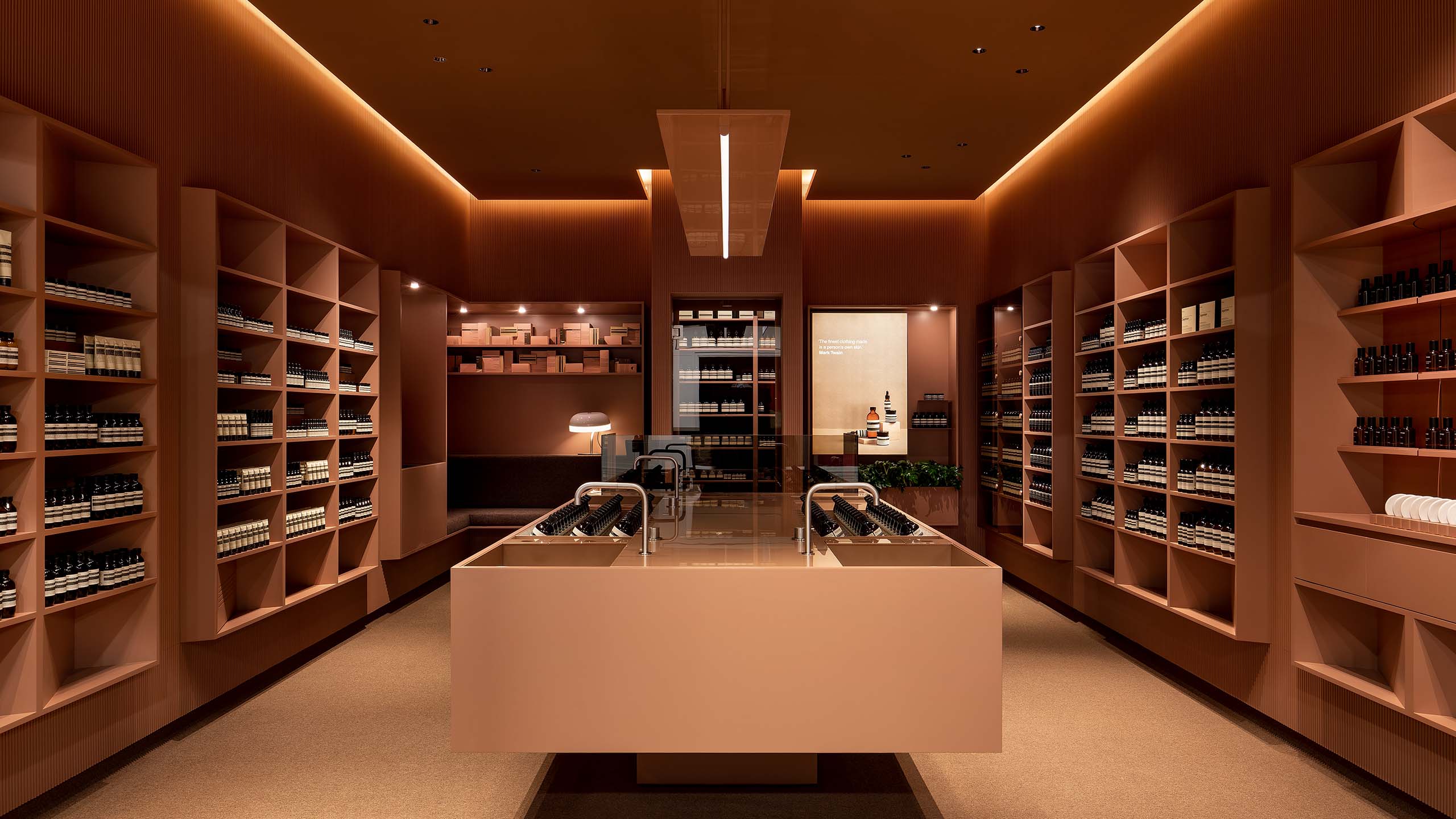 Taipei 101 renovation store interior with display and sink